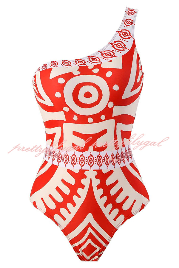 Stylish Printed Swimsuit with Elastic Waist Pants - Trendy Beachwear for Women | Perfect for Pool Parties, Vacations & Summer Outfits