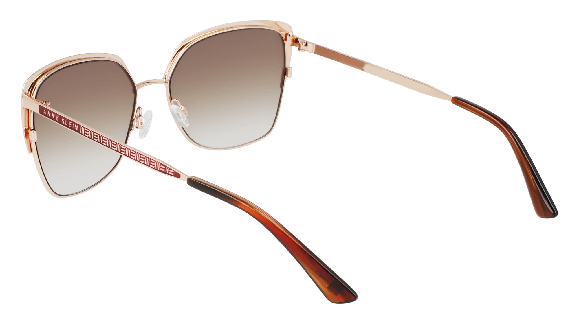 Anne Klein Women's AK7080 Rectangular Fashion Sunglasses with UV Protection - Perfect for Driving, Beach & Outdoor Activities