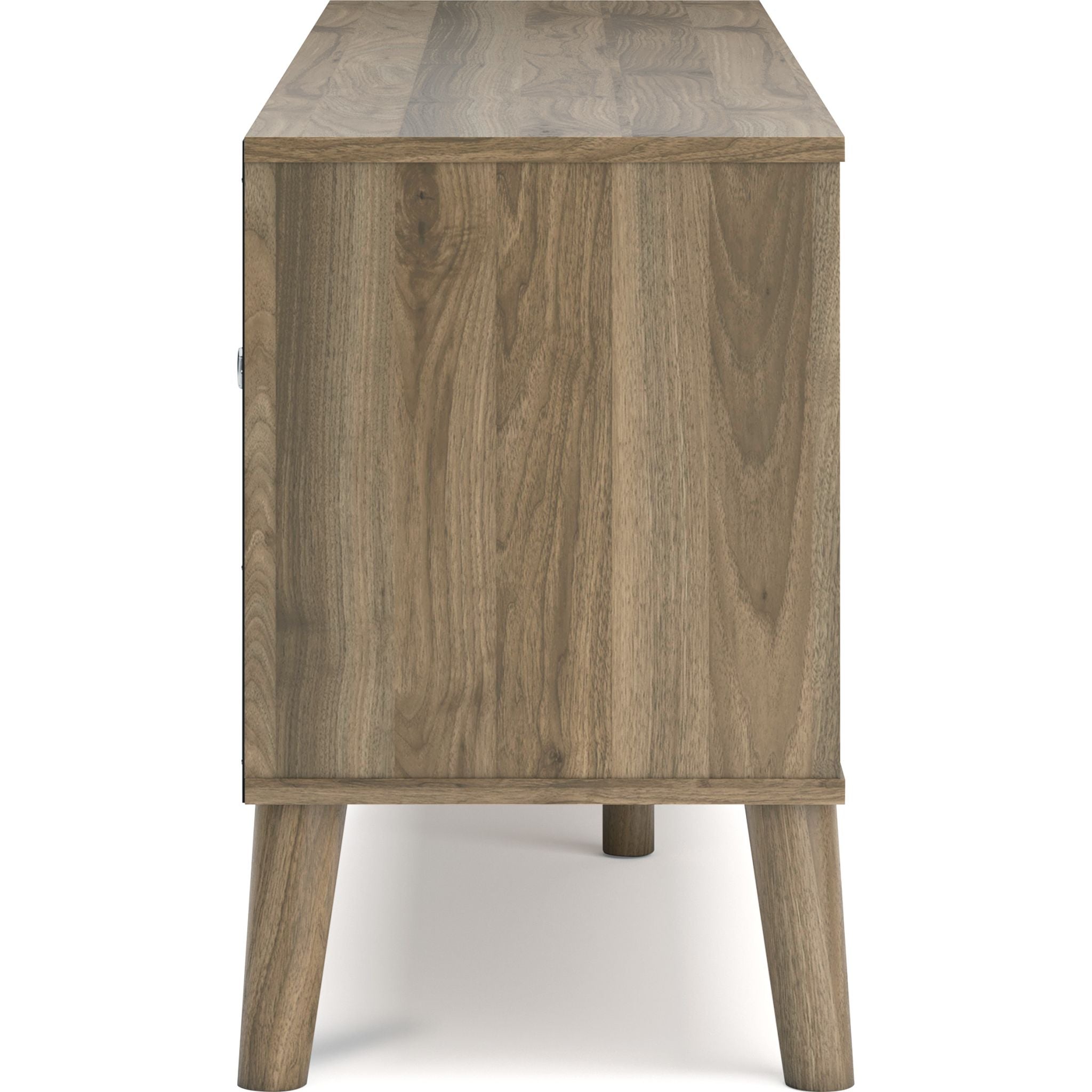 Aprilyn TV Stand in Honey Finish - Modern Entertainment Center for Living Room, Bedroom & Home Theater