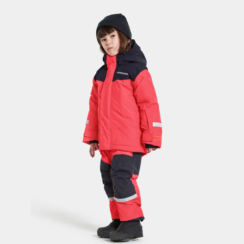 Didriksons Skare Kids Ski Jacket & Pants Set - Waterproof Winter Snowsuit for Boys & Girls, Insulated Warm Skiwear in Modern Pink - Perfect for Skiing, Snowboarding & Outdoor Winter Activities