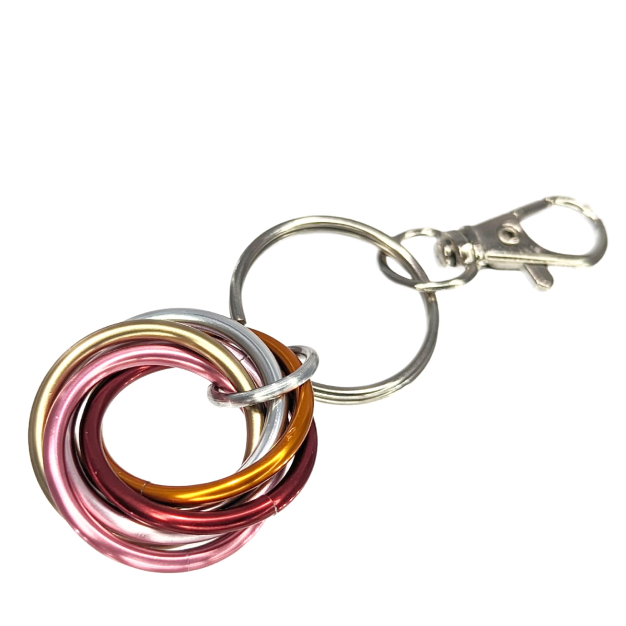 Discreet Fidget Keychain with Snap Latch - Mobii Pride Anxiety Relief Toy for Adults & Kids - Perfect for Office, School, Travel and Stress Relief