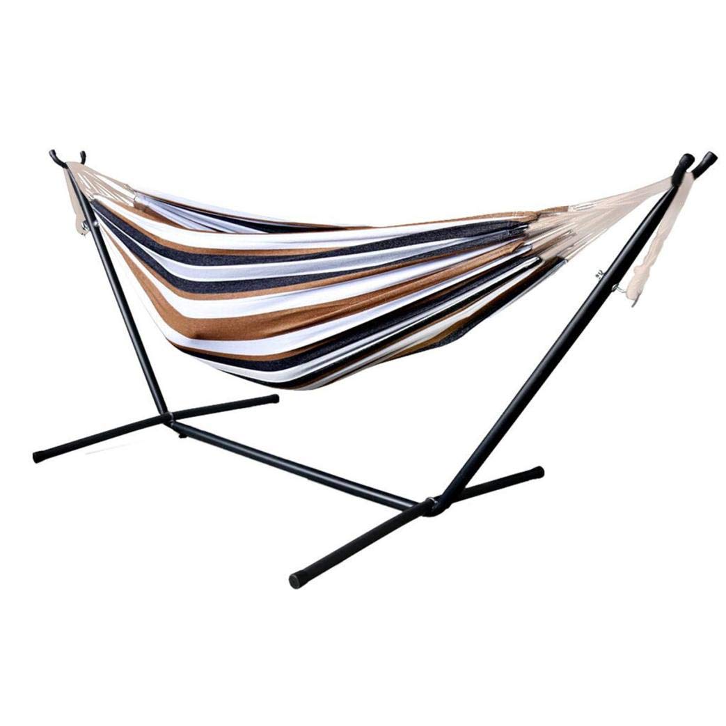 **CCHH Heavy Duty Hammock Chair 400+ lbs Capacity - Portable Space Saving Swing Chair for Patio, Yard, Beach & Indoor Use - Includes Carrying Case (Brown) - Perfect for Relaxing, Lounging & Outdoor Adventures**