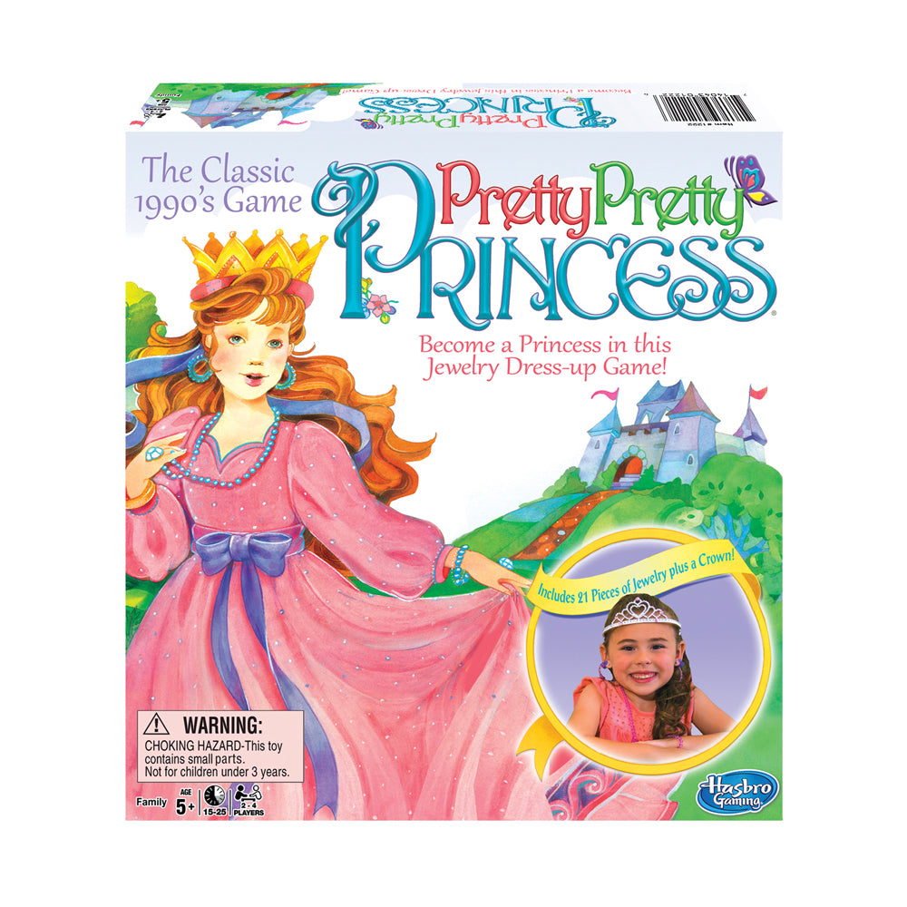 Classic Pretty Pretty Princess Jewelry Dress Up Board Game for Kids - Fun Princess-Themed Party & Family Game Night Activity