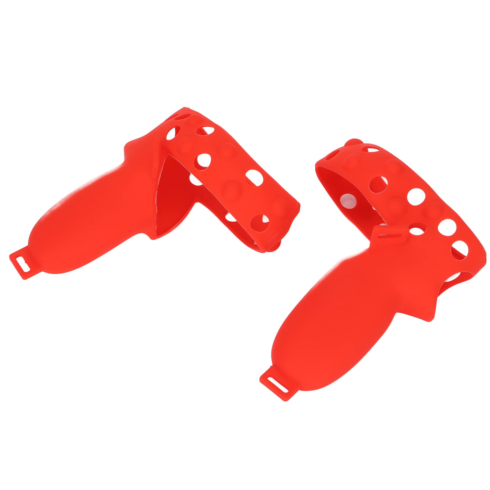 AUHX VR Joystick - Adjustable Anti-Slip VR Controller Grip with Comfortable Silicone Cover & Wrist Strap for Oculus Quest 2 (Red) | Enhanced Gaming Experience for Virtual Reality Enthusiasts