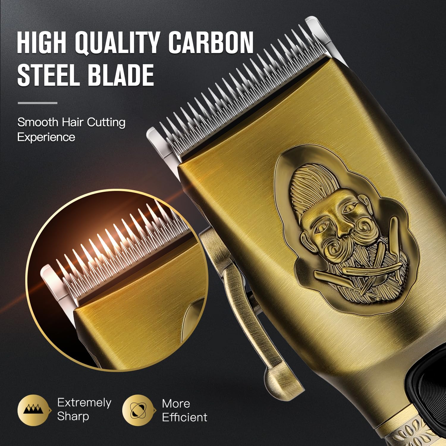 Professional Cordless Hair Clippers for Men - Electric Shaver & Beard Trimmer Kit, Barber-Grade Haircut Clippers with Precision Blades - Perfect for Home Haircuts, Beard Grooming & Professional Barber Use