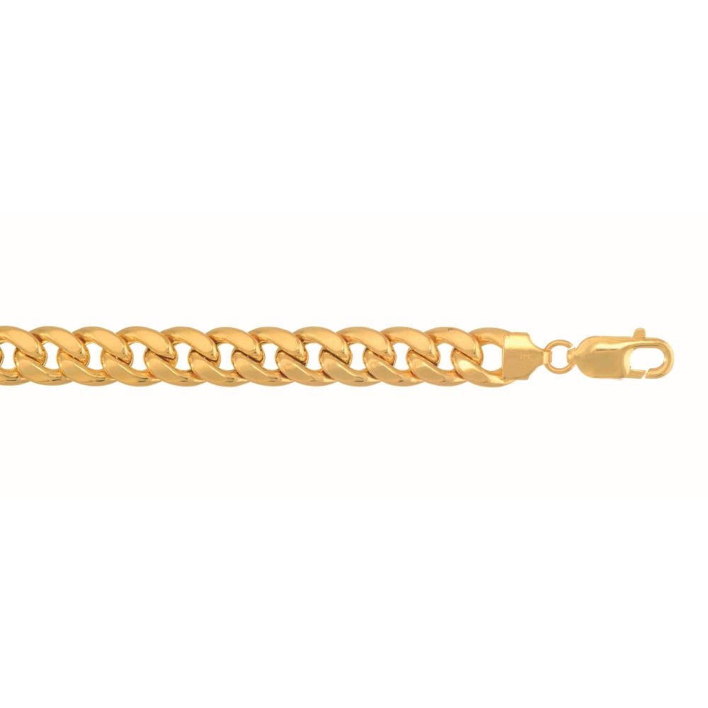10K Gold 8mm Semi Solid Miami Cuban Link Chain for Men - Durable Luxury Necklace for Everyday Wear, Gifts & Special Occasions