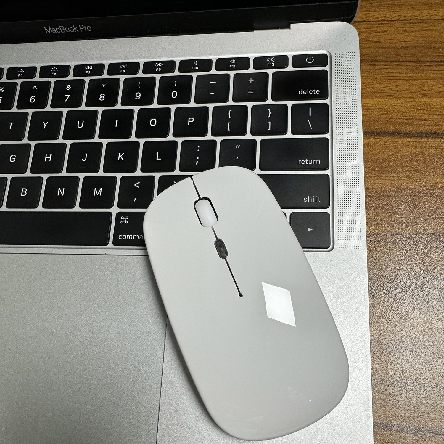 Wireless Bluetooth Mouse for Laptop, MacBook, iPad, PC - Compatible with MacBook Air, MacBook Pro, Windows, Chromebook - Slim Portable Design (White) - Perfect for Office, Home, Travel & Remote Work