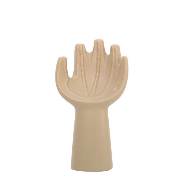 Palm Reader Ceramic Jewelry Stand & Desktop Organizer - Elegant Jewelry Holder for Rings, Earrings, Necklaces | Perfect for Vanity, Dresser, Bathroom Counter & Office Desk Organization