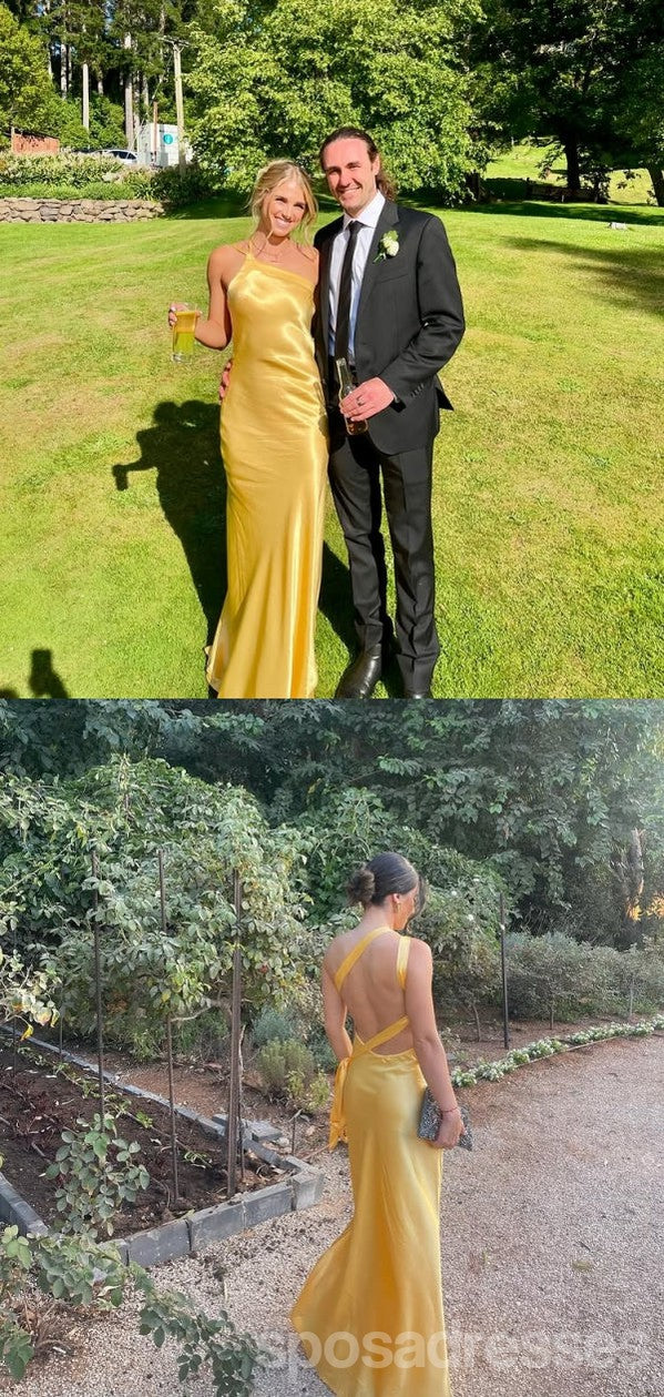 Stunning Yellow Mermaid One Shoulder Long Prom Dress for Women - Elegant Evening Gown for Formal Parties, Homecoming, and Special Occasions | Style 13879