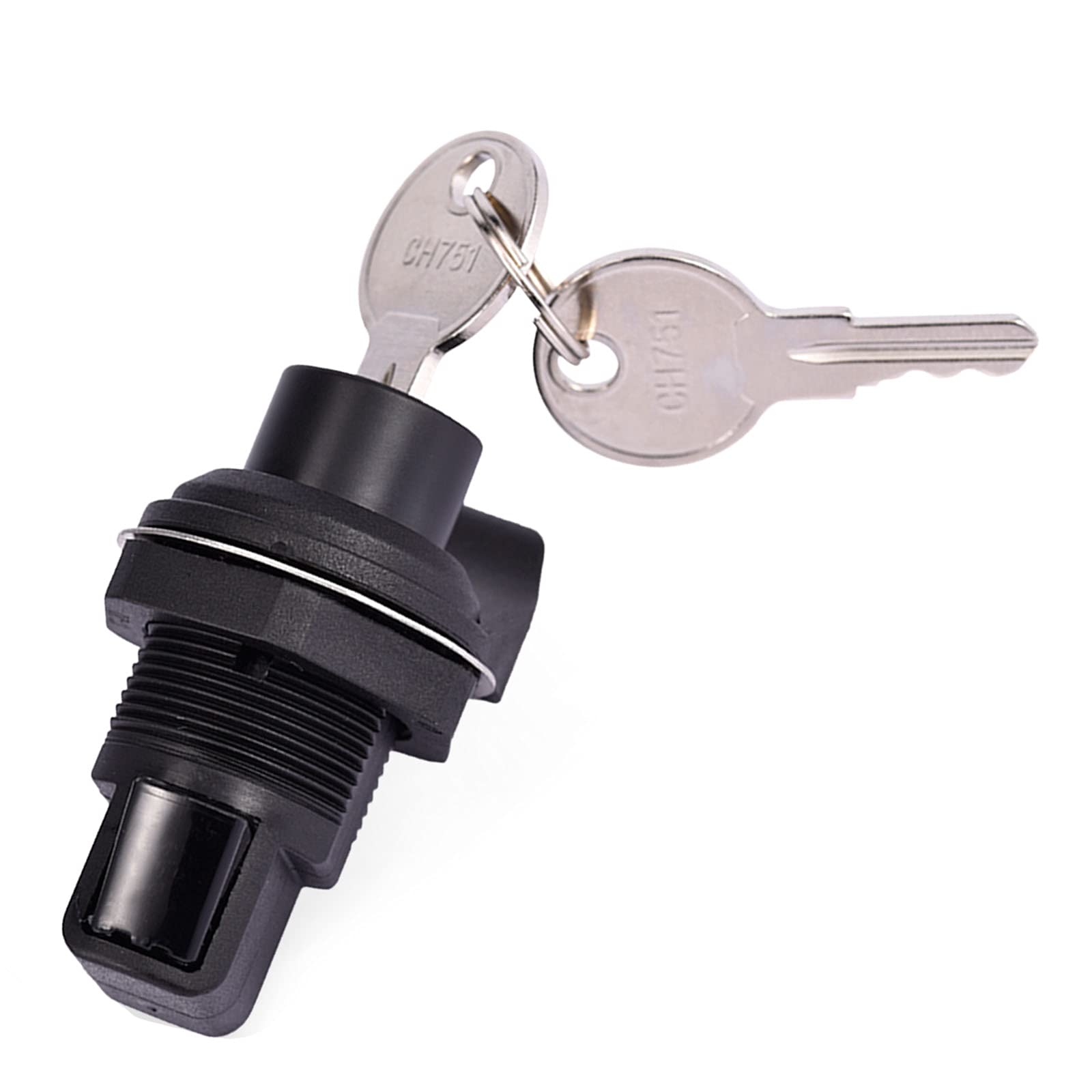 2-Pack Plastic Push Button Latches - Locking Push to Close Fasteners for Marine Boat Box, Glove Box, Radio & Electronic Enclosures (0.0