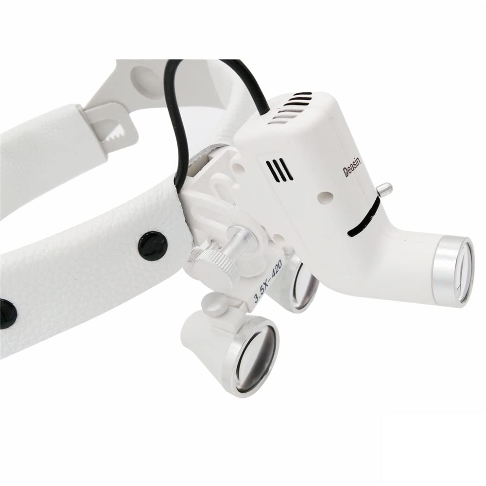3.5X Magnifying Glasses with LED Headlight - Hands-Free Binocular Loupes for Jewelry Making, Watch Repair & Dental Work