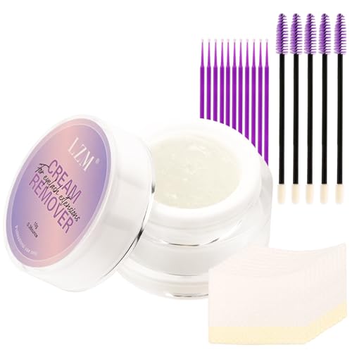Professional Eyelash Extension Remover Cream - Fast Acting Lash Glue Dissolver for Sensitive Eyes, Low Irritation Formula (Rose Scented) | Perfect for Salon Use & At-Home Lash Removal