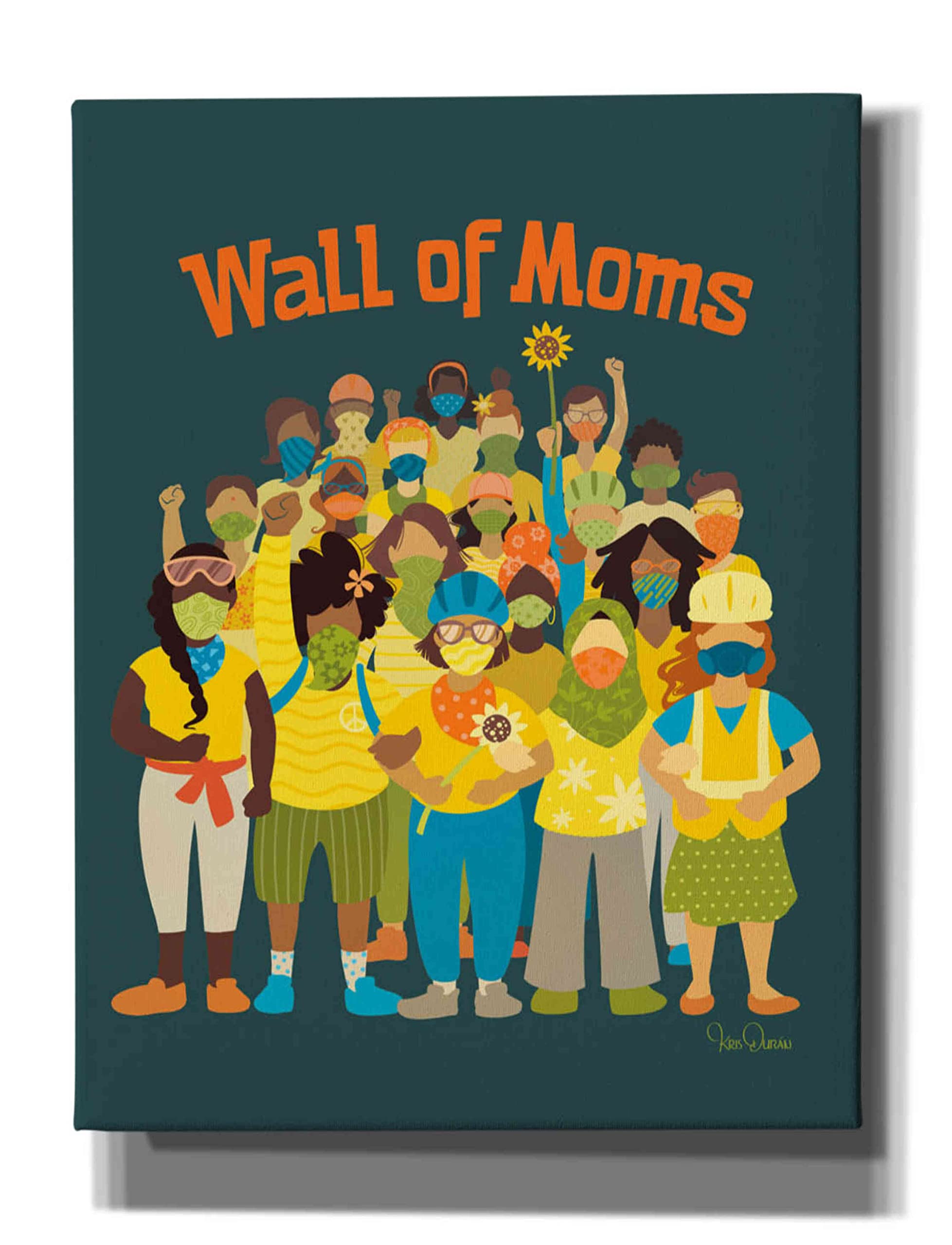 Wall of Moms by Kris Duran - Premium 26x34 Inch Giclee Canvas Wall Art Print - Perfect for Living Room, Bedroom & Office Decor