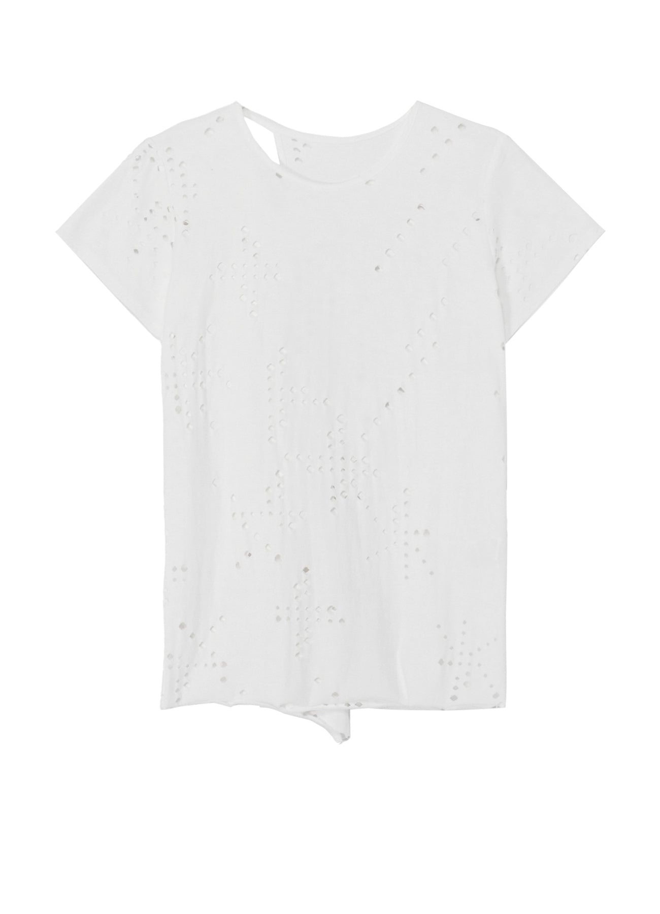 Breathable Cotton Jersey Short Sleeve T-Shirt with Unique Hole Design - Perfect for Summer Casual Wear, Street Style & Everyday Comfort