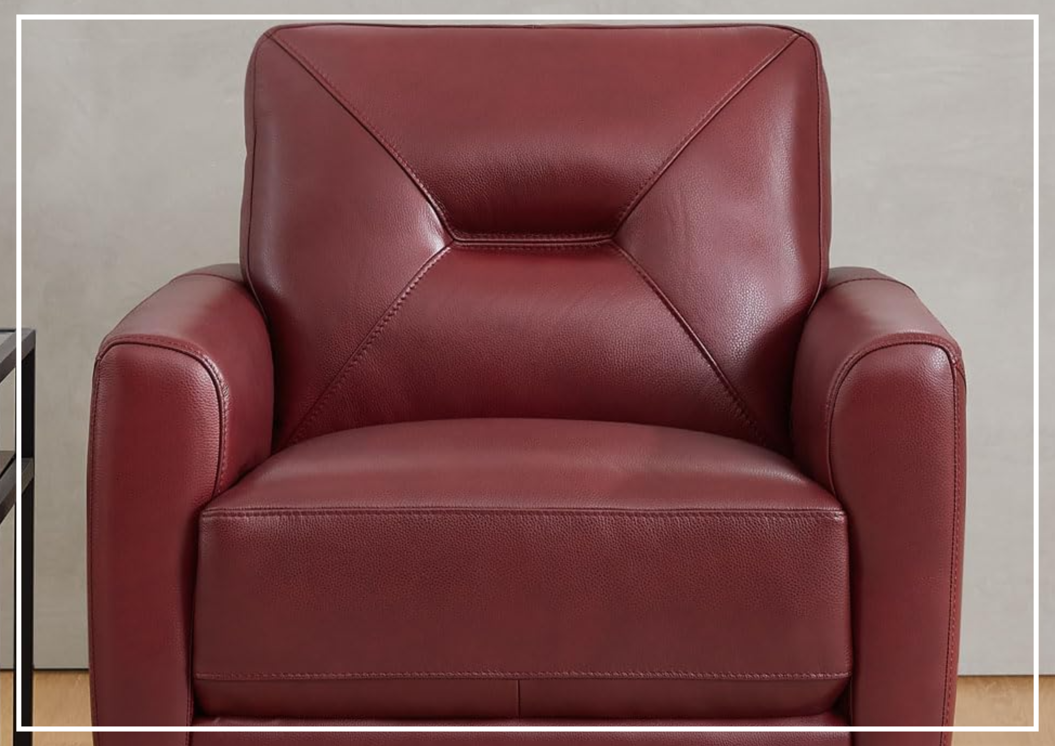Premium Hydeline Mavis Stationary Armchair - Top Grain Leather Office Chair for Executive Desk, Home Study & Conference Room - Ergonomic Support & Luxurious Comfort