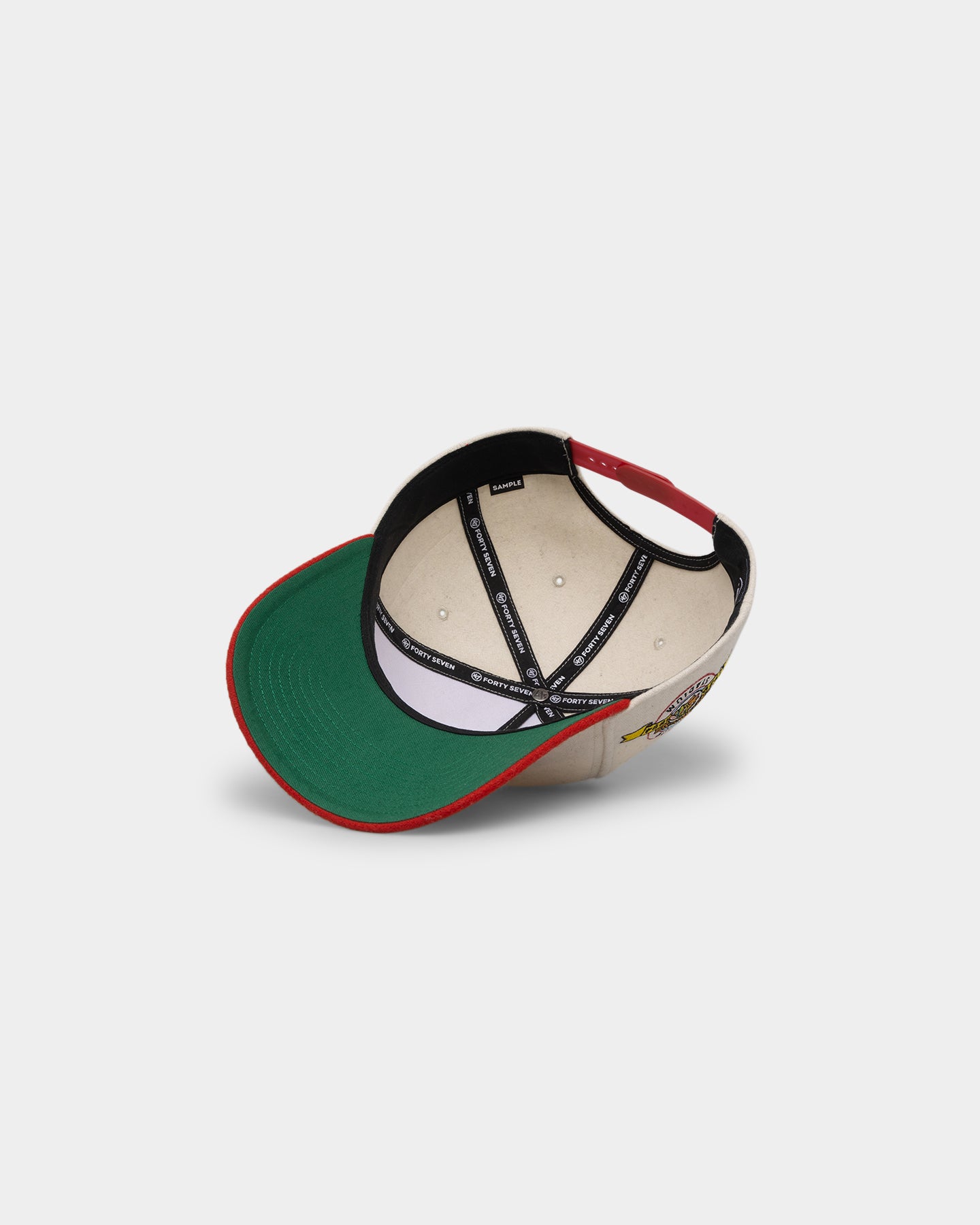 47 Brand Chicago Blackhawks Wooly Offside Sure Shot 47 MVP DT Snapback Hat - Natural/Red - Official NHL Licensed Cap for Men, Women & Fans - Perfect for Game Day, Sports Events & Streetwear Fashion