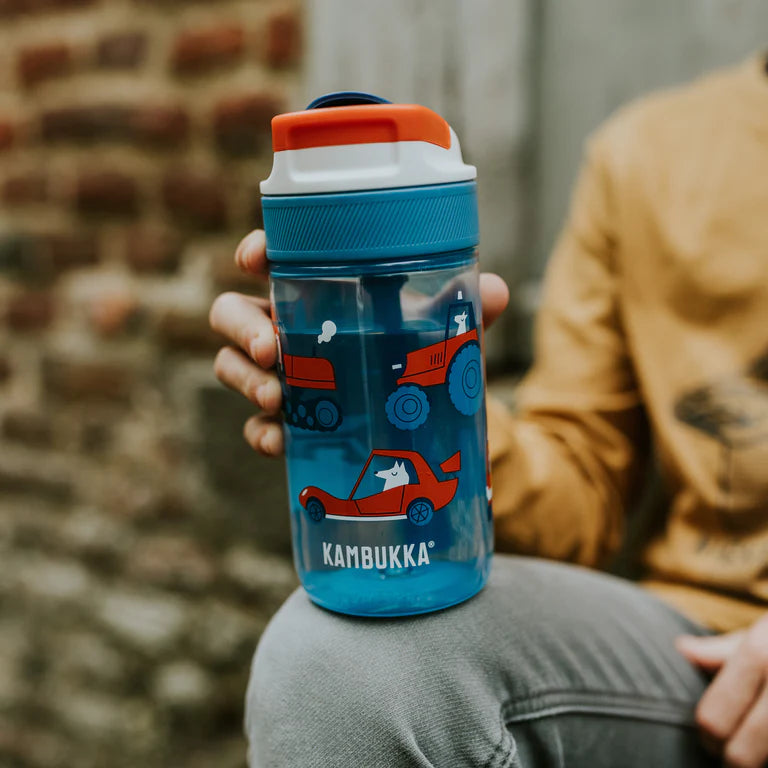 Lagoon Kids Water Bottle with Straw - 400ml Leak-Proof, BPA-Free, Reusable for School, Sports & Outdoor Activities - Various Fun Designs