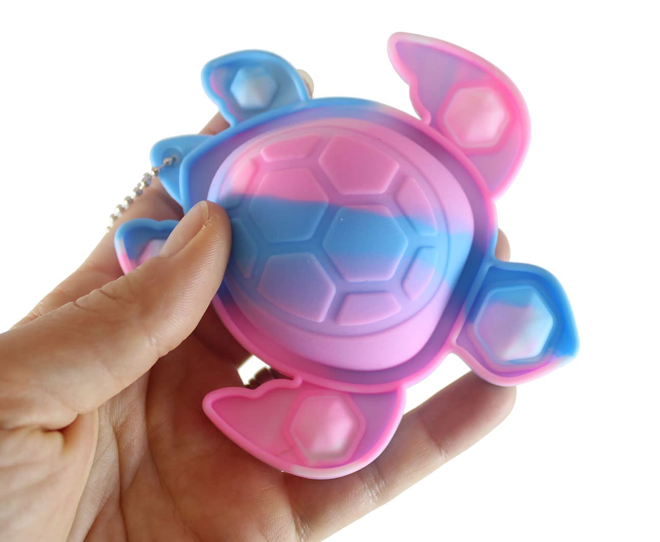 2 Pack Turtle Bubble Pop Fidget Toy - Happy Sad Flip Inside Out Ocean Animal Sensory Stress Relief Toy - Silicone Push Poke Bubble Popper for Anxiety, ADHD & Autism - Perfect for Home, Office & Travel (Random Colors)