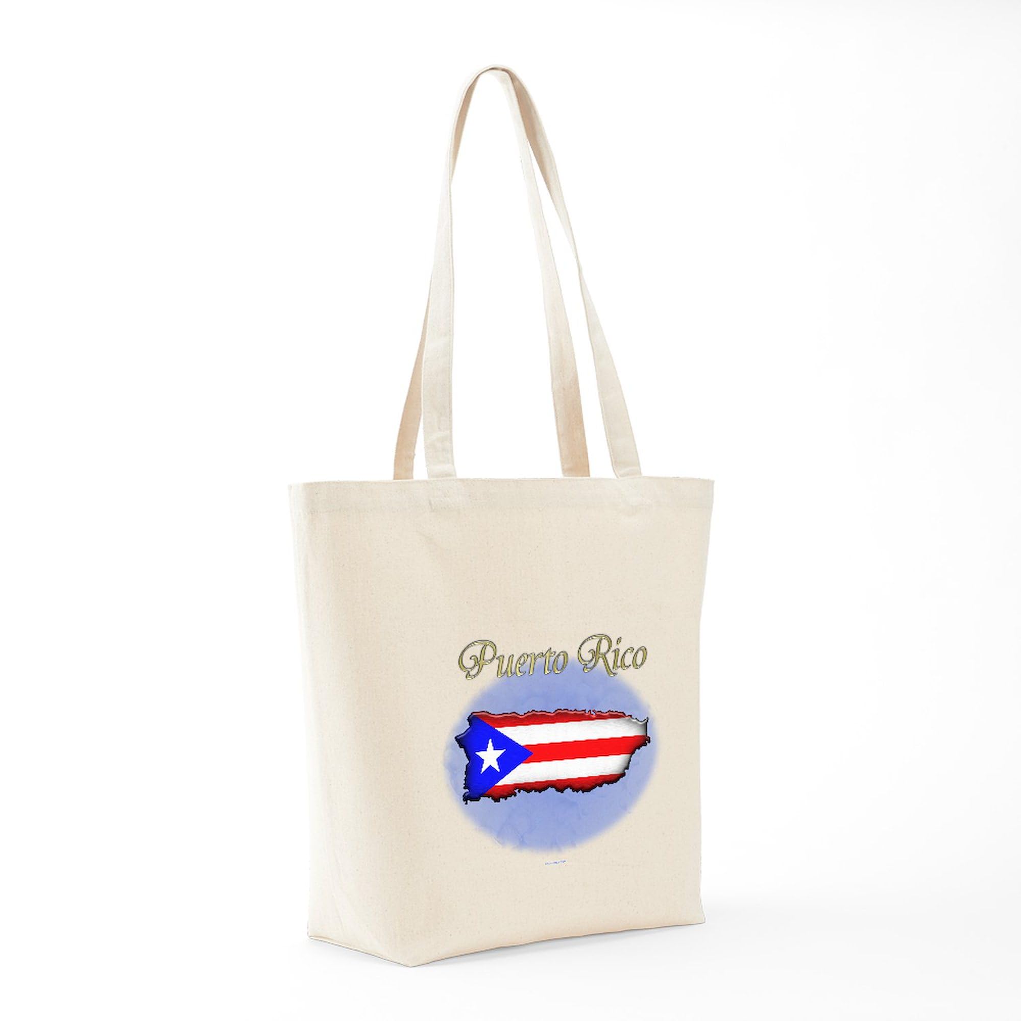 Puerto Rico Tote Bag - Natural Canvas Reusable Shopping Bag for Groceries, Beach & Travel | Eco-Friendly Cotton Carryall