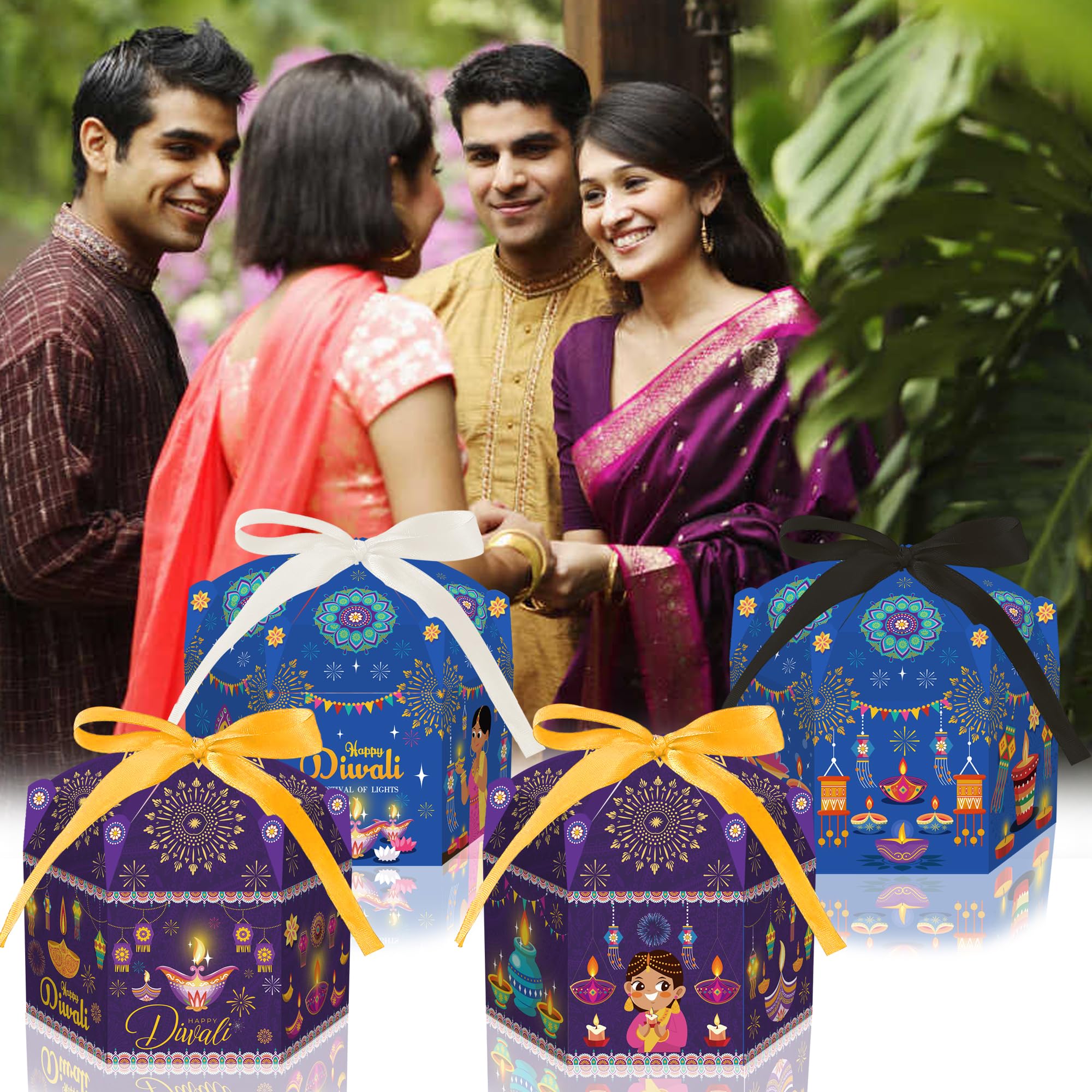 KYMY Diwali Treat Box - 12pcs Candy Gift for Festival of Lights | Party Favors & Home Decor