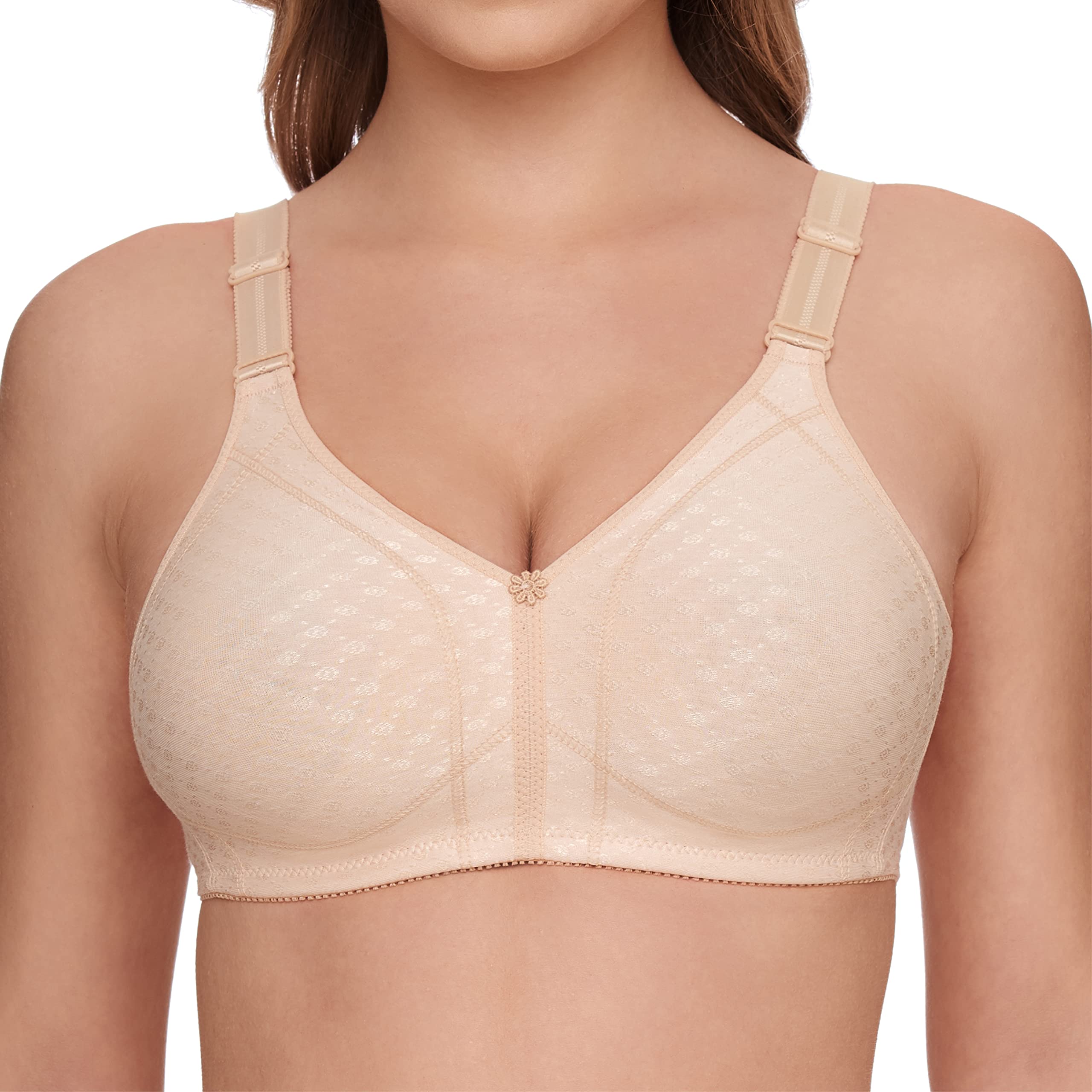 Women's Seamless Non-Wired Full Figure Bra 9638 for Comfort & Support