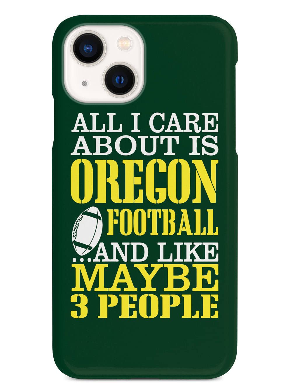 3D Textured iPhone 15 Case with Rubber Bumper - Protective Cover for Apple iPhone 15 - Oregon Football Fan Gift - Durable Shockproof Phone Case in White - Perfect for Sports Fans and Everyday Protection