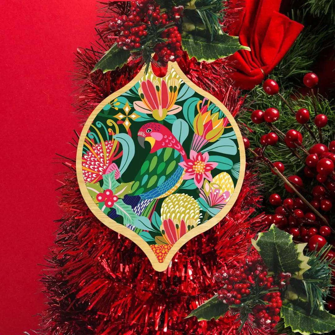 Australiana Christmas Ornament Bauble Set - 12-Piece Handmade Australian-Themed Holiday Decorations for Christmas Tree, Home & Office Decor