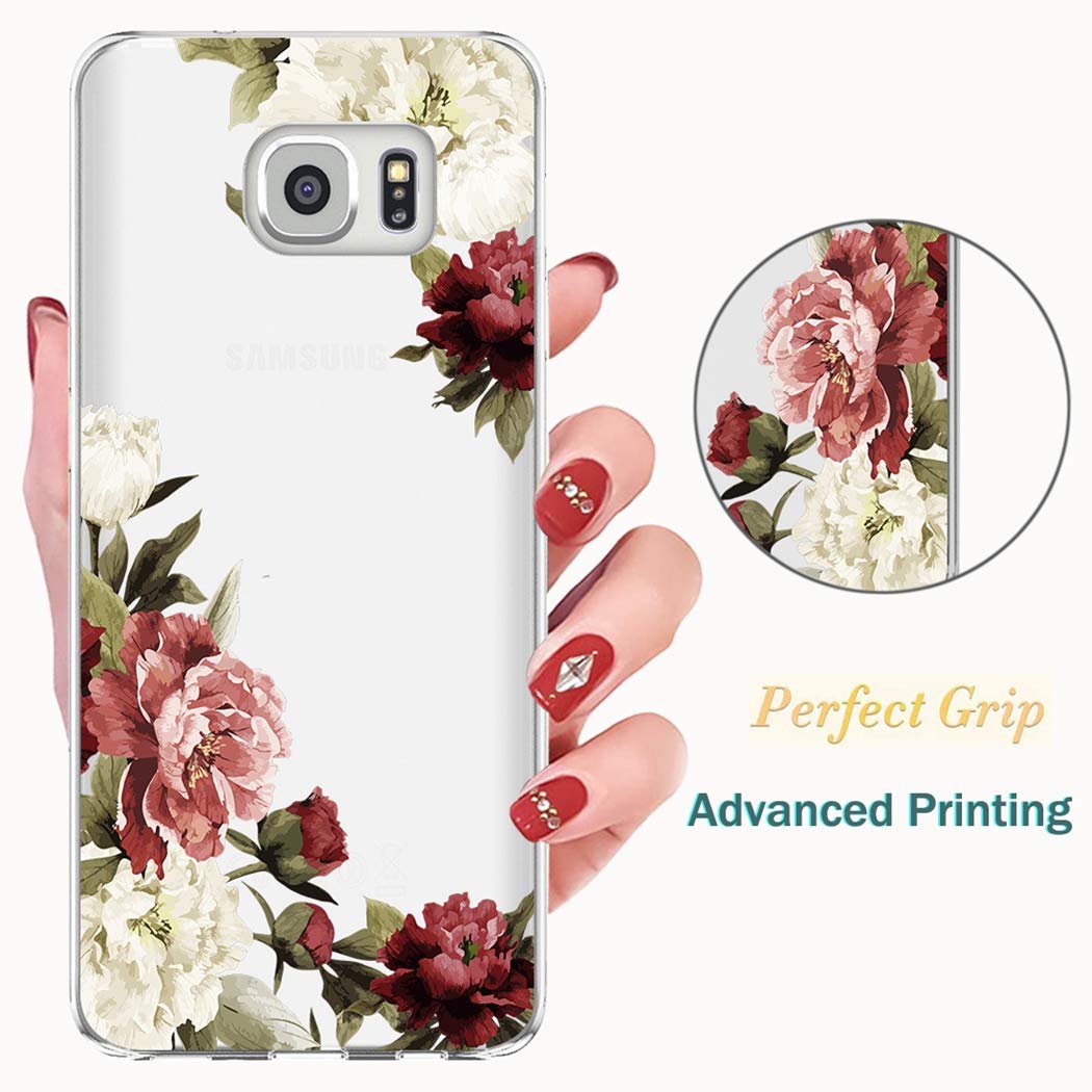 Samsung Galaxy S7 Case - Clear Soft TPU Shockproof Protective Phone Cover with Blossom Flower Design for Women & Girls | Perfect for Everyday Use, Work, and Travel