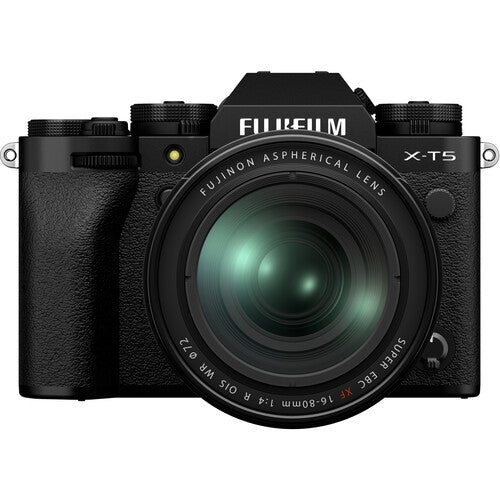 FUJIFILM X-T5 Mirrorless Digital Camera with 16-80mm Lens Kit - Black | Professional Photography, Travel & Vlogging | 40MP Sensor & 5-Axis IBIS