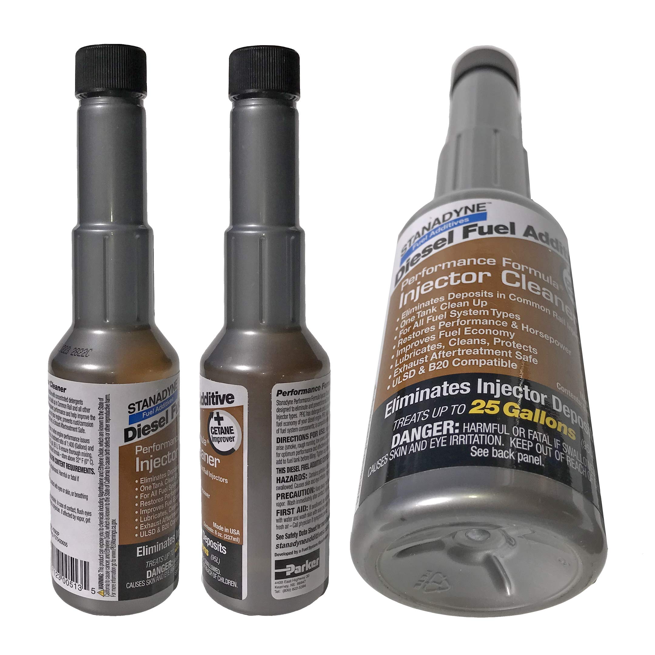 Stanadyne Performance Diesel Injector Cleaner - 4 Pack (8oz Bottles) #43562 | Improves Fuel Efficiency & Engine Performance for Trucks, SUVs, and Heavy-Duty Vehicles