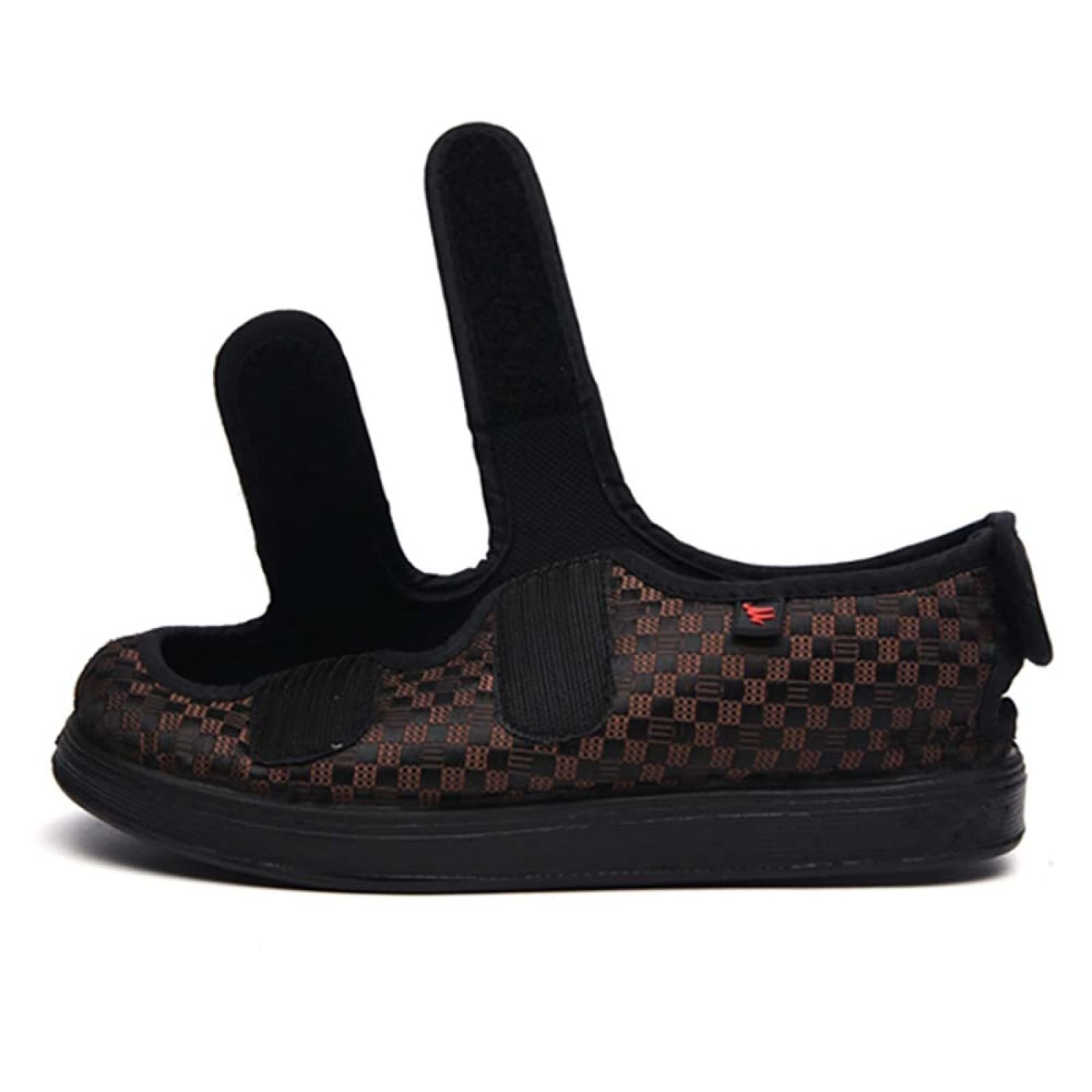 DIAI Men's Comfort Slippers - Adjustable Indoor/Outdoor House Shoes with Arch Support for Seniors & Elderly - Perfect for Relaxing at Home, Nursing Homes, and Post-Surgery Recovery