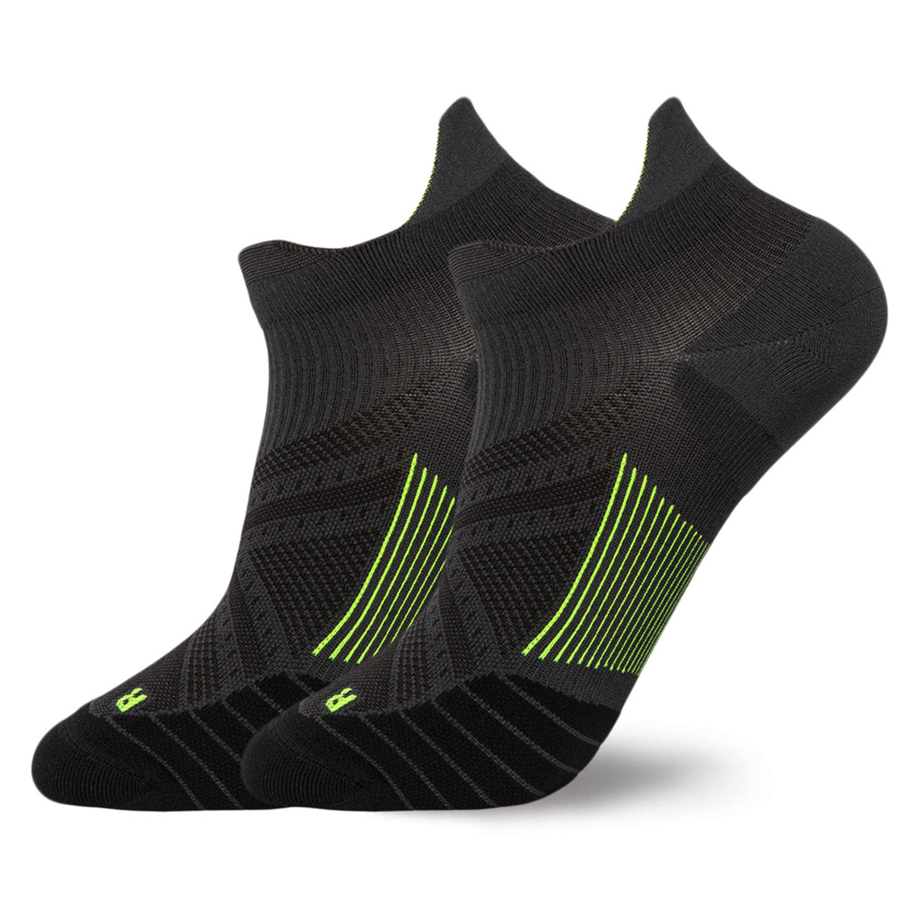 Yurlyson Men's Low Cut Ankle Running Socks - Athletic Cushioned Breathable Socks with Arch Support for Jogging, Gym & Sports Activities