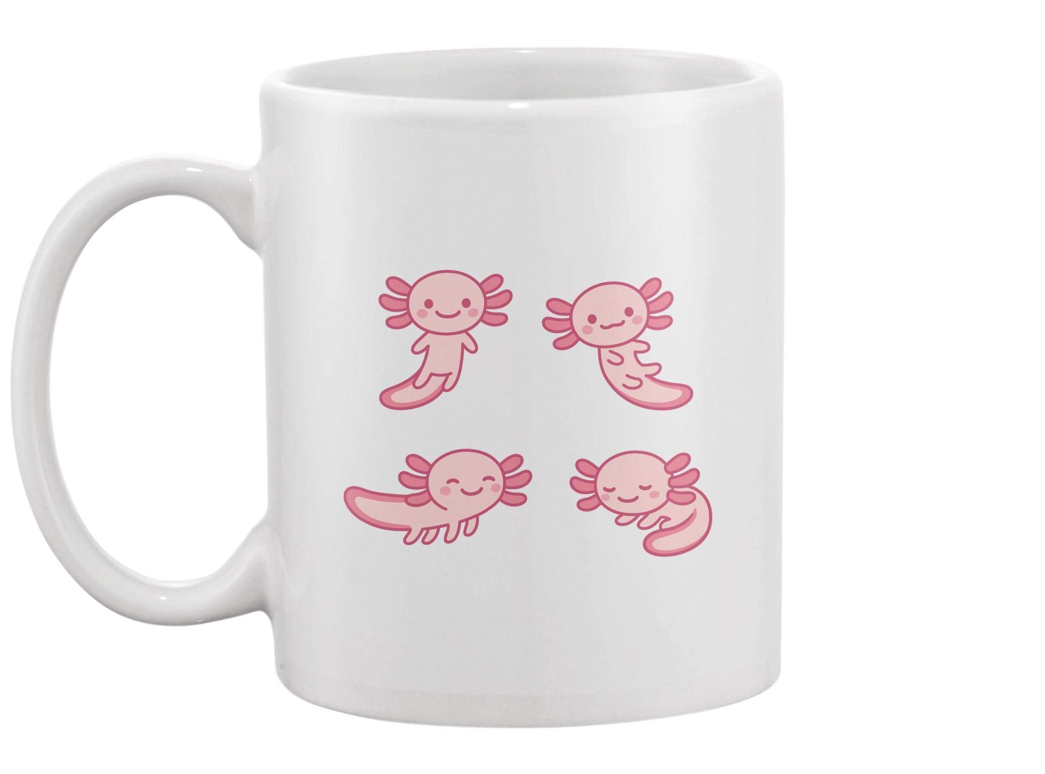 Adorable Axolotl Ceramic Coffee Mug - 15oz Funny Mexican Salamander Design Cup for Tea, Hot Chocolate & Gifts - Perfect for Home, Office & Gamer Use