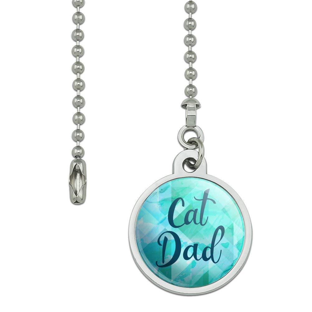 Cat Dad Ceiling Fan Pull Chain with Light - Funny Pet Lover Home Decor for Living Room & Bedroom