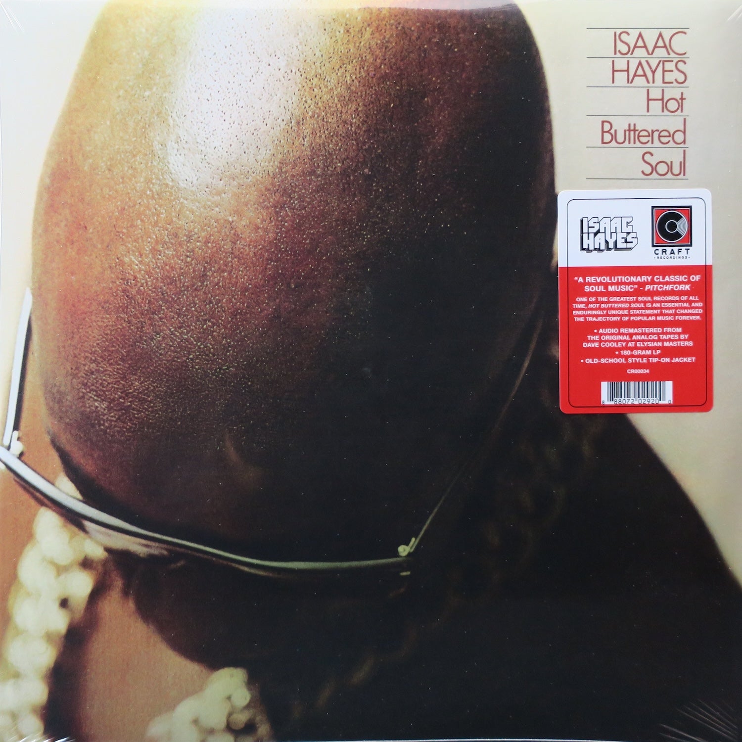 ISAAC HAYES 'Hot Buttered Soul' CRAFT 180g Vinyl LP Record - Audiophile Edition for Soul Music Collectors & Vinyl Enthusiasts - Perfect for Home Listening & Music Lovers' Collections