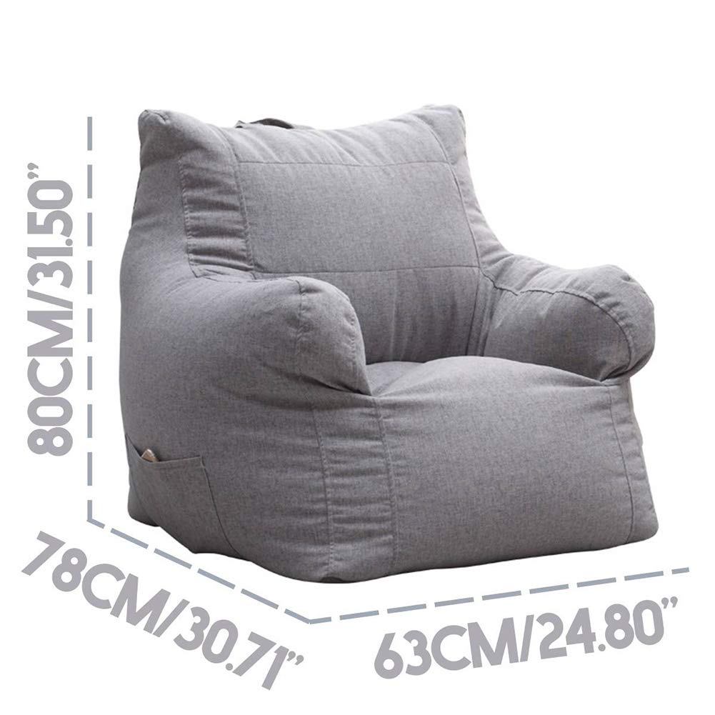 Bean Bag Cover Without Filling - Durable Zippered Slipcover for Kids & Adults, Indoor/Outdoor Gaming Chair, Home & Garden Decor (Brown) - Perfect for Playrooms, Living Rooms & Patios
