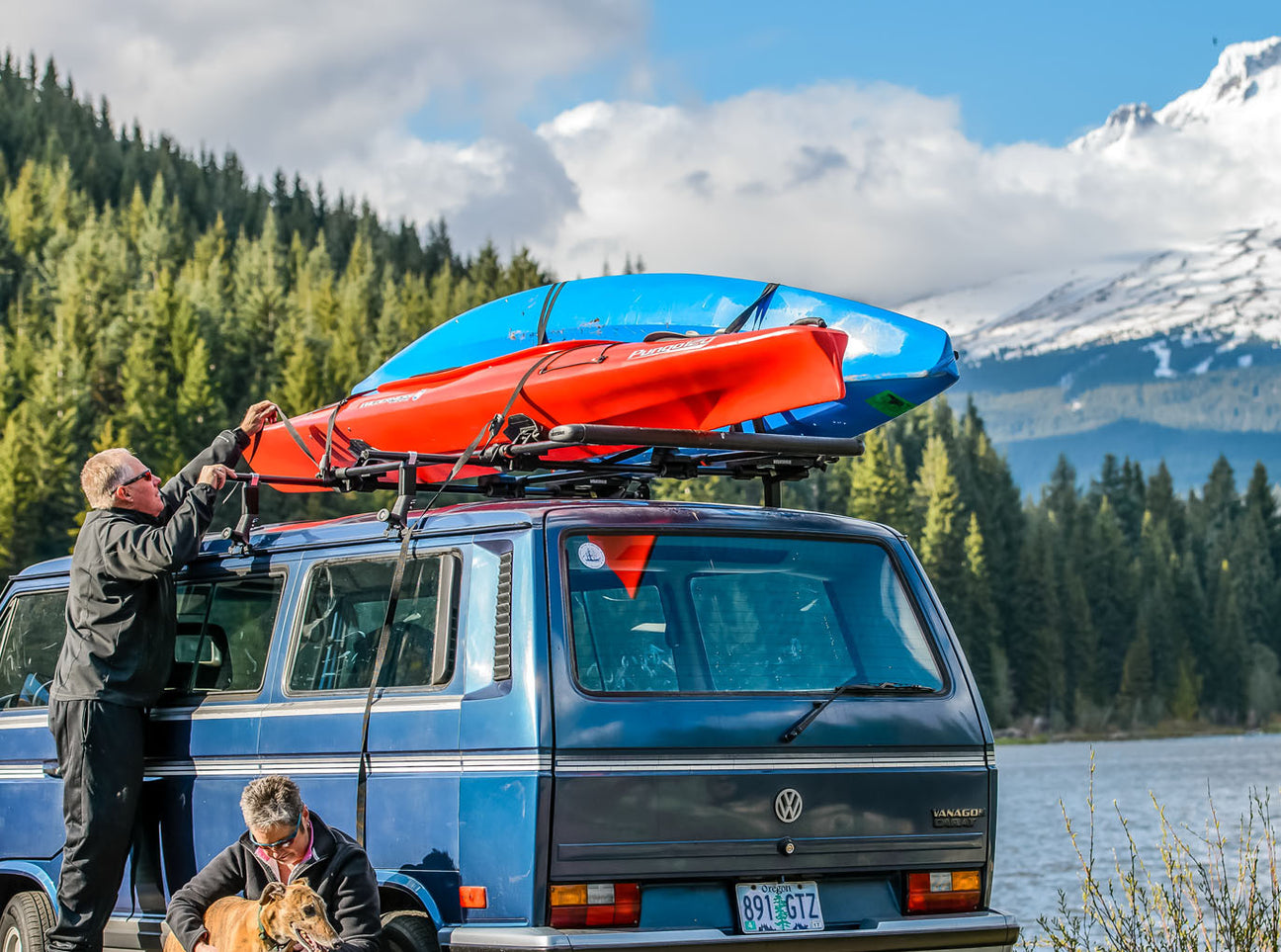 Yakima JayLow Kayak Rack - Heavy Duty Roof Mount Kayak Carrier for Cars, SUVs & Trucks - Secure & Easy to Install - Perfect for Road Trips & Water Adventures