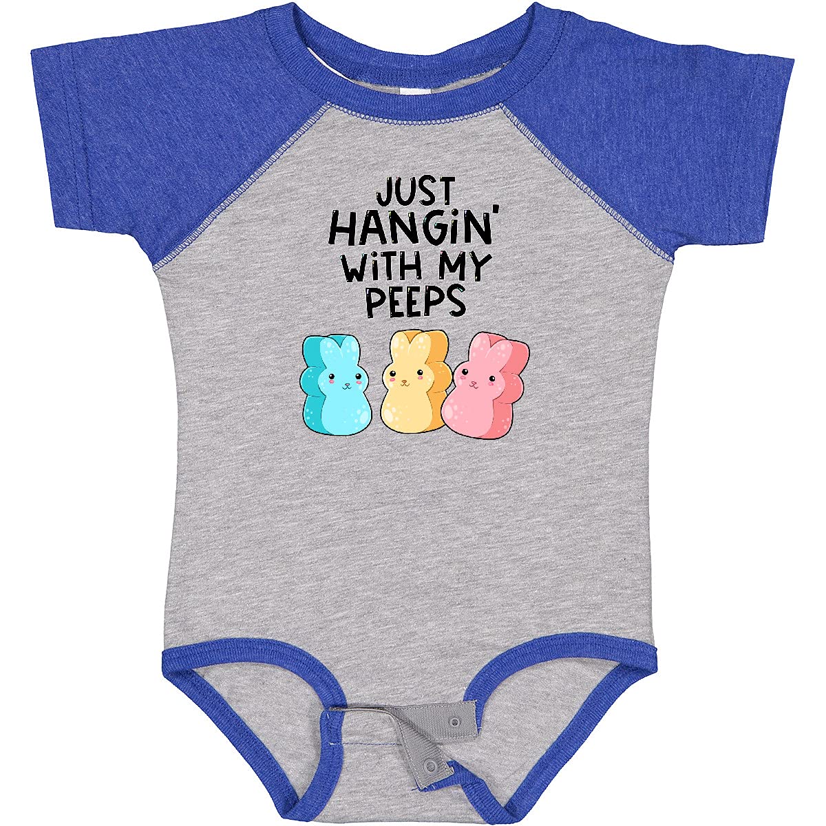 Inktastic Easter Just Hangin' with My Peeps Baby Bodysuit - Cute Holiday Outfit for Easter Photos & Family Gatherings