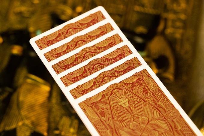 Gods of Egypt Playing Cards - Red Ochre Edition | Premium Egyptian Mythology Themed Deck for Card Games, Magic Tricks & Collectors
