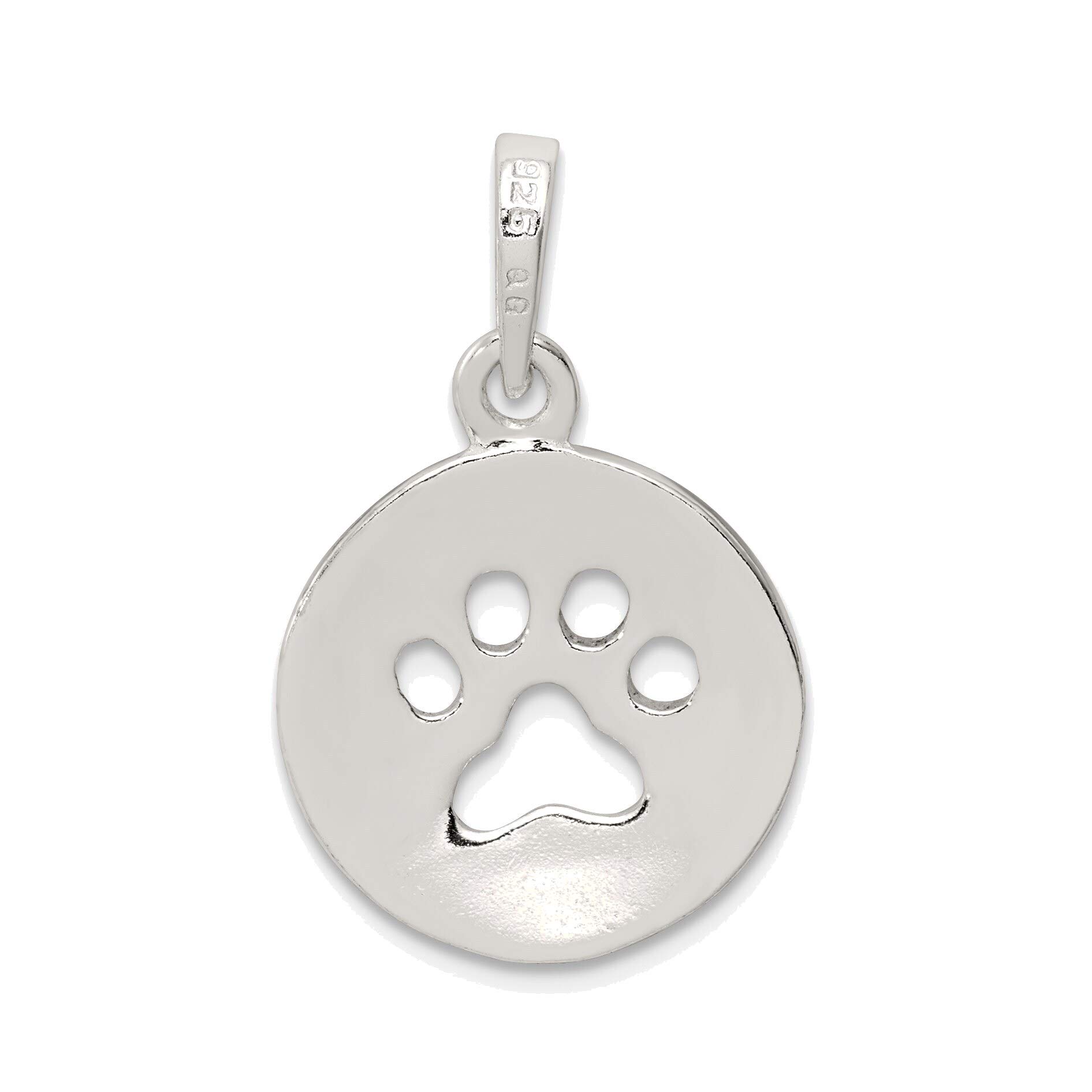 Sterling Silver Paw Print Pendant - Perfect for Pet Lovers & Jewelry Gifts