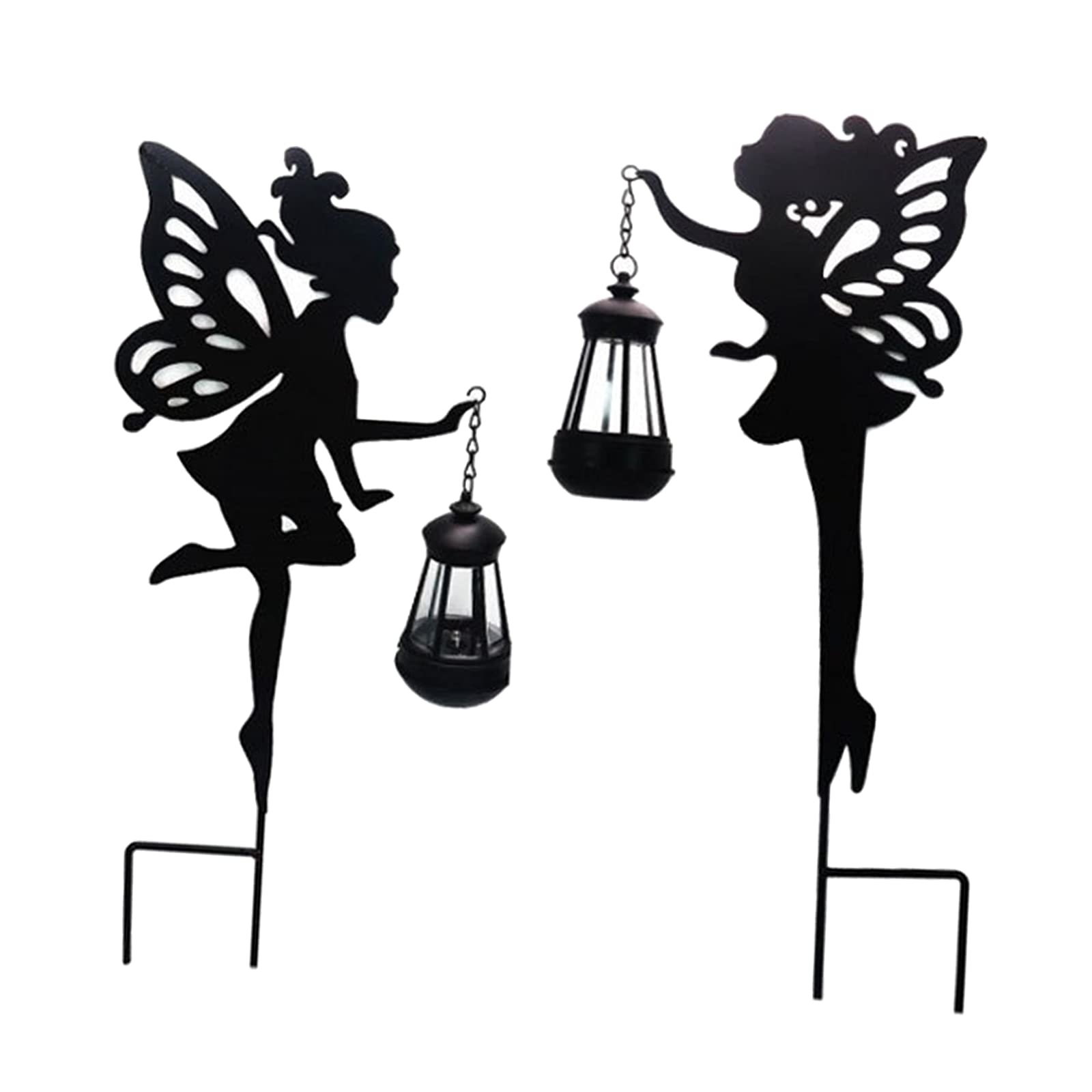 Solar LED Fairy Silhouette Garden Statue - Outdoor Decor for Patio, Yard & Lawn - Elegant Girl Figurine with Solar Lights for Nighttime Ambiance