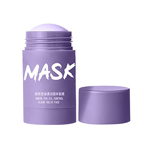 Green Tea Facial Mask Stick for Women - Oil Control, Cleansing & Firming Mud Mask Stick, Moisturizing Solid Mud Mask for Deep Pore Cleansing & Skin Tightening | Perfect for Spa Nights & At-Home Skincare Routine