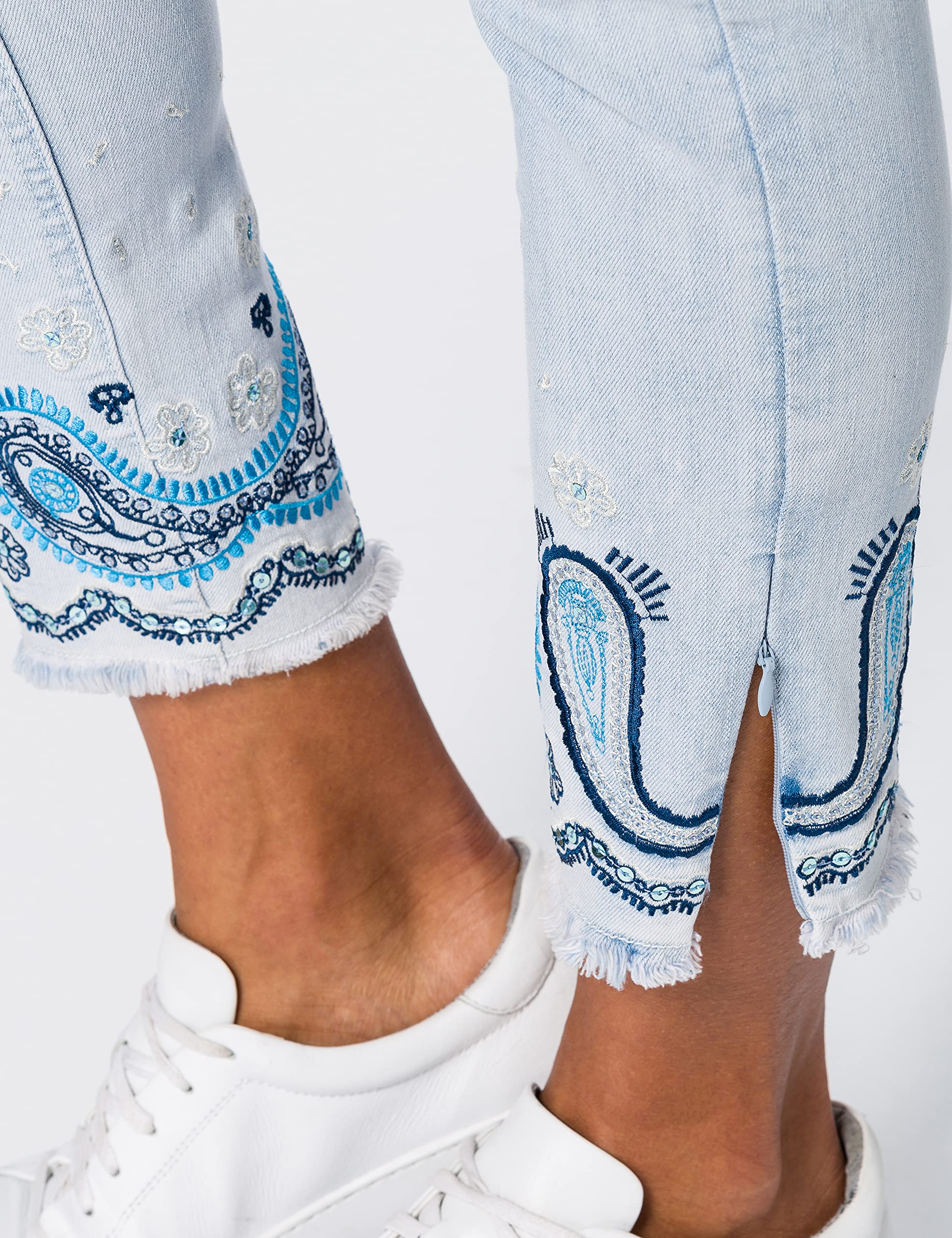 Desigual Women's Blue Denim Ankle Jeans Size 24 - Stylish Casual Pants for Everyday Wear & Weekend Outings