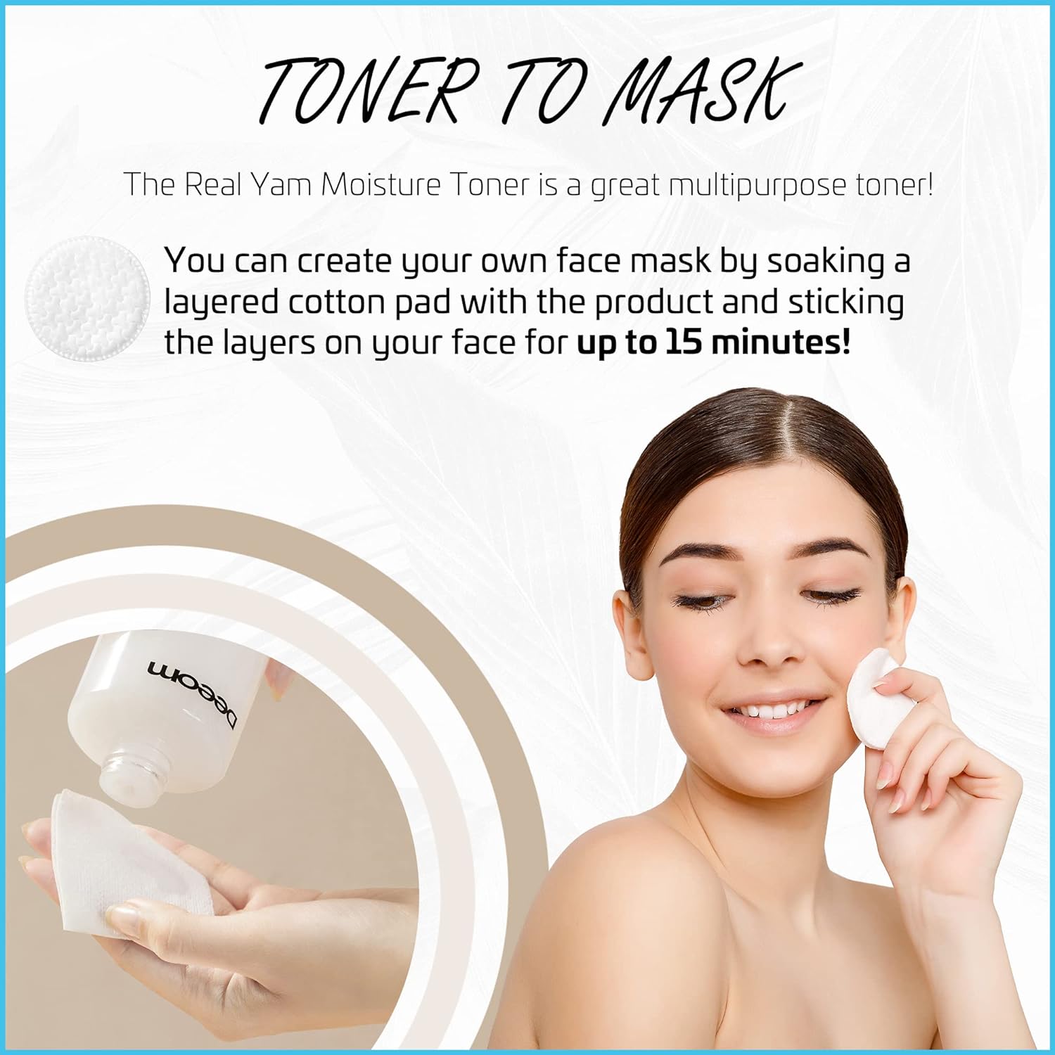 Deeom Real Yam Moisture Toner for Face - Hydrating & Brightening Korean Skincare - Perfect for Dry & Dull Skin, Daily Use & Night Routine