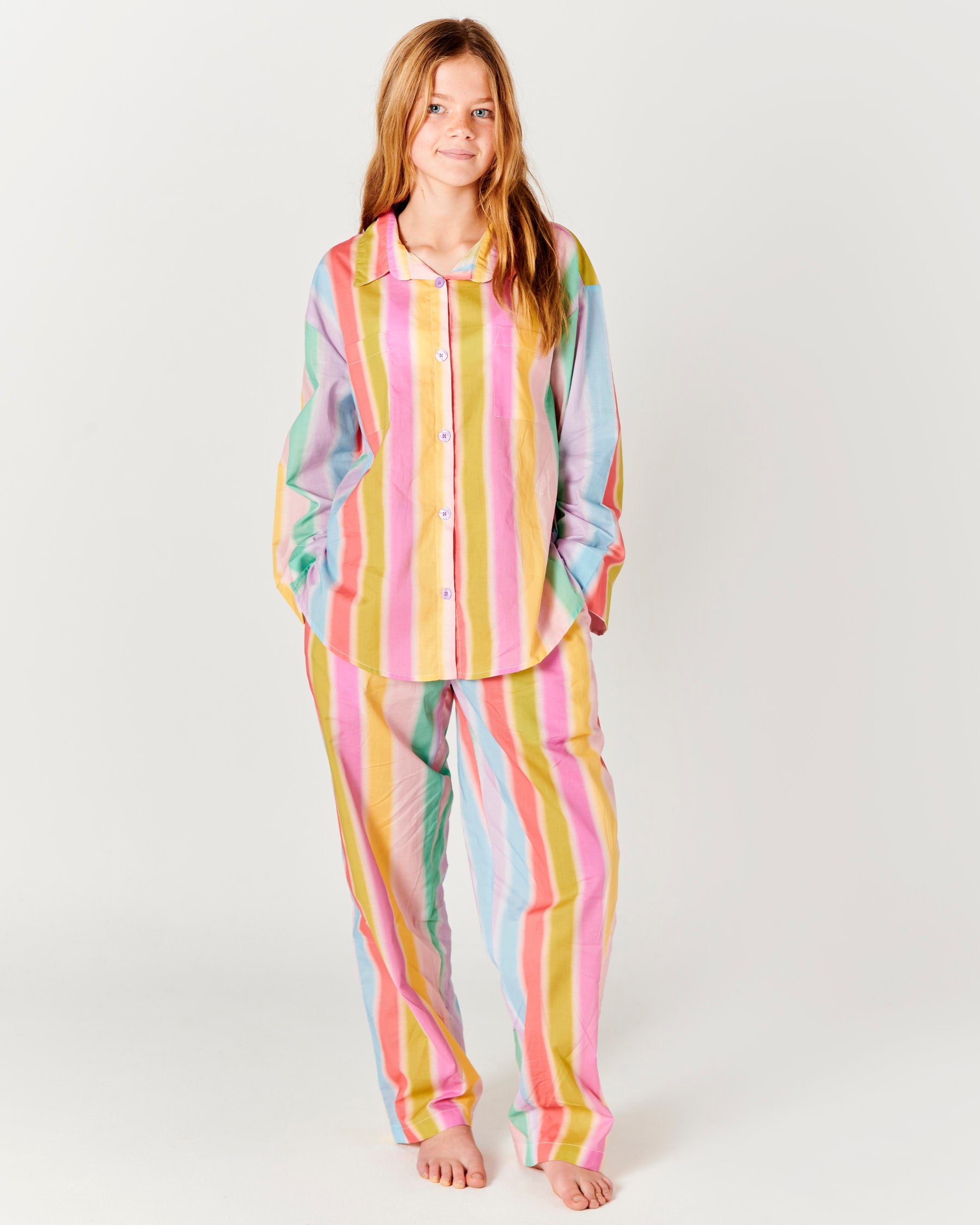 Color Changing Organic Cotton Long Sleeve Pajama Set for Teens - Soft & Comfortable Sleepwear for Boys & Girls - Perfect for Sleepovers, Lounging and Cozy Nights