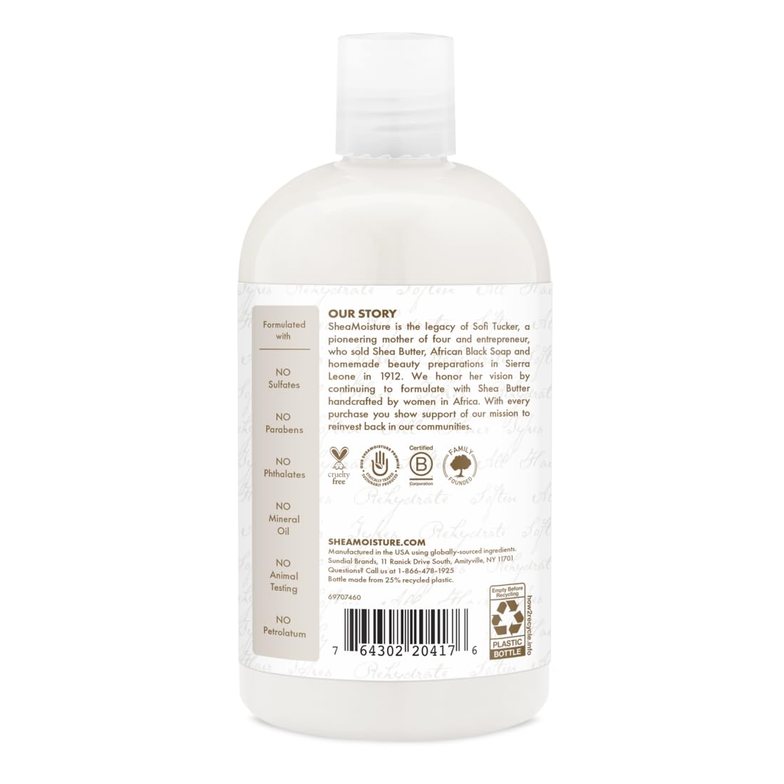 SheaMoisture Daily Hydration Shampoo with 100% Virgin Coconut Oil - Sulfate-Free for All Hair Types - 13 oz - Perfect for Dry, Damaged & Curly Hair Care Routine