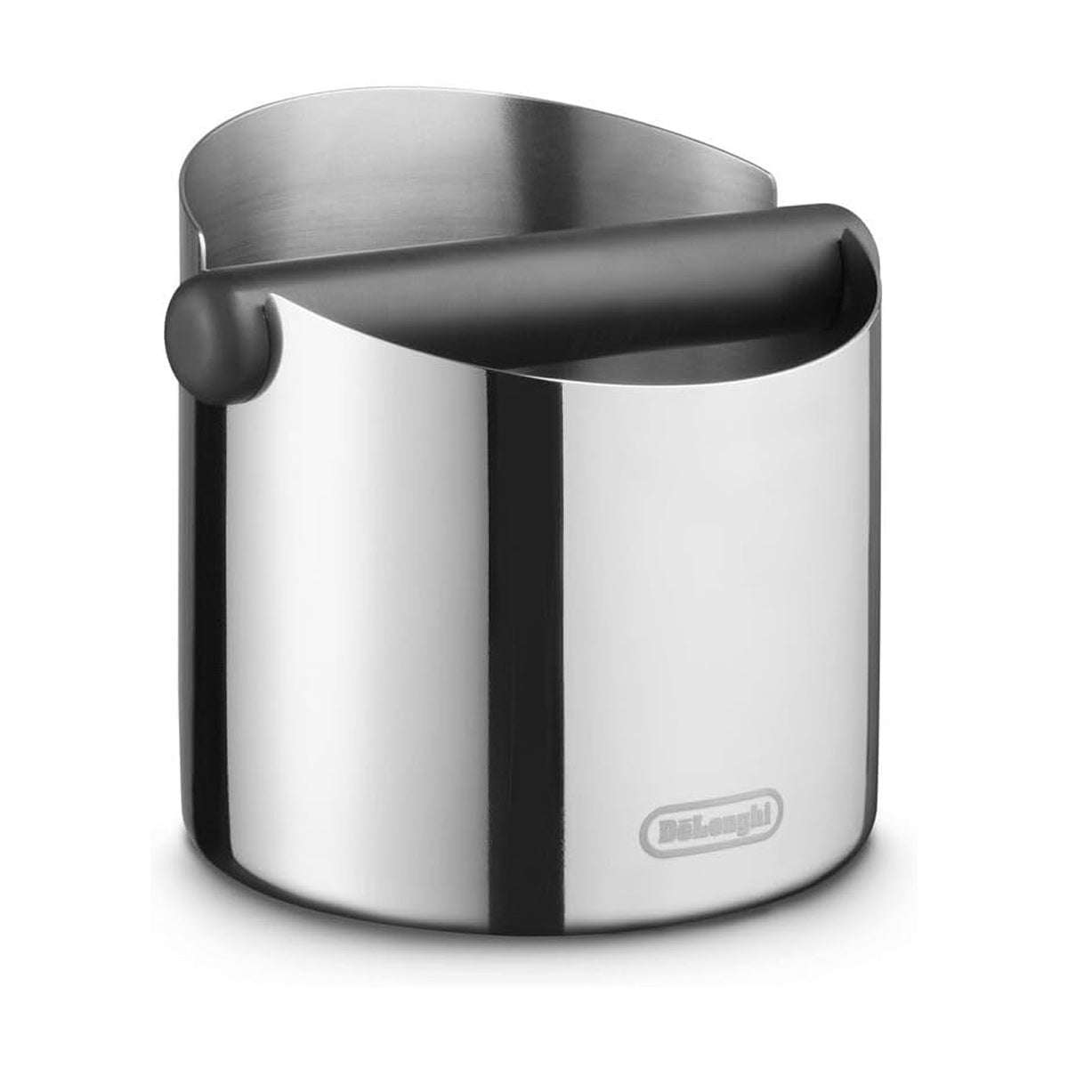 DeLonghi Easy Clean Knock Box for Espresso Grounds - Stainless Steel Coffee Knock Box with Durable Design - Perfect for Home Baristas & Coffee Shops (Model #DLSC072)