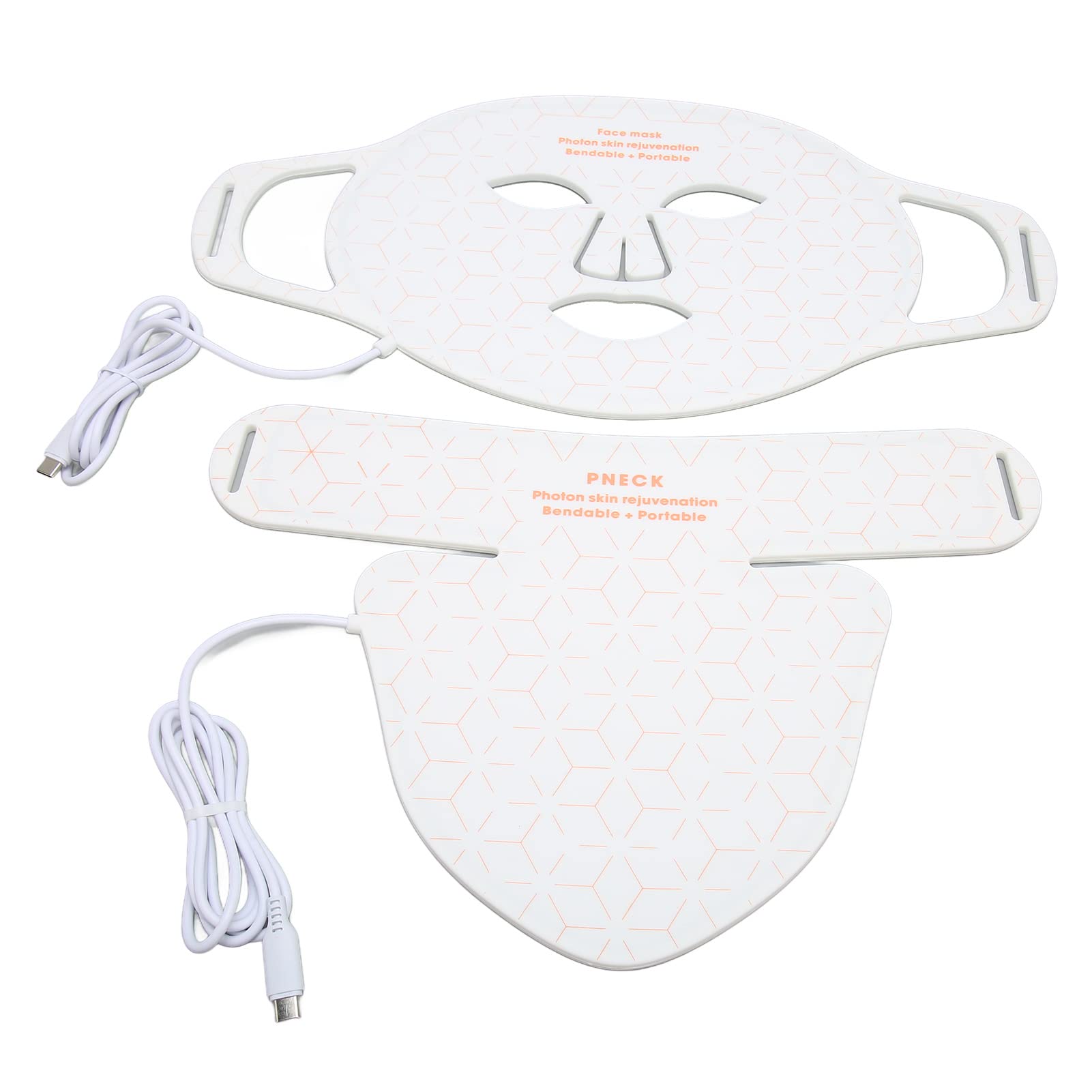 LED Facial Care Mask with 4 Colors & 3 Light Modes - Silicone Anti-Aging Skin Rejuvenation Device for Wrinkle Removal - Home Spa Face & Neck Treatment for Relaxation & Beauty Care