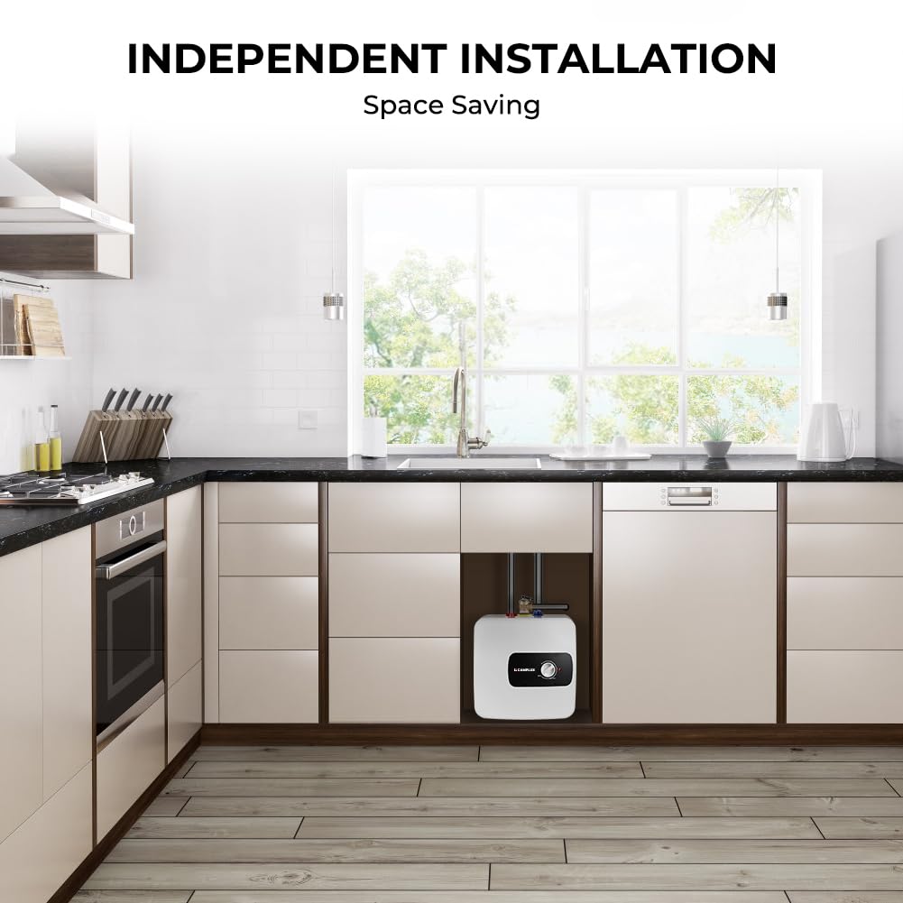 Camplux 4 Gallon On-Demand Electric Water Heater - 1.44kW, 120V with Plug - Perfect for Tiny Homes, RVs & Off-Grid Living