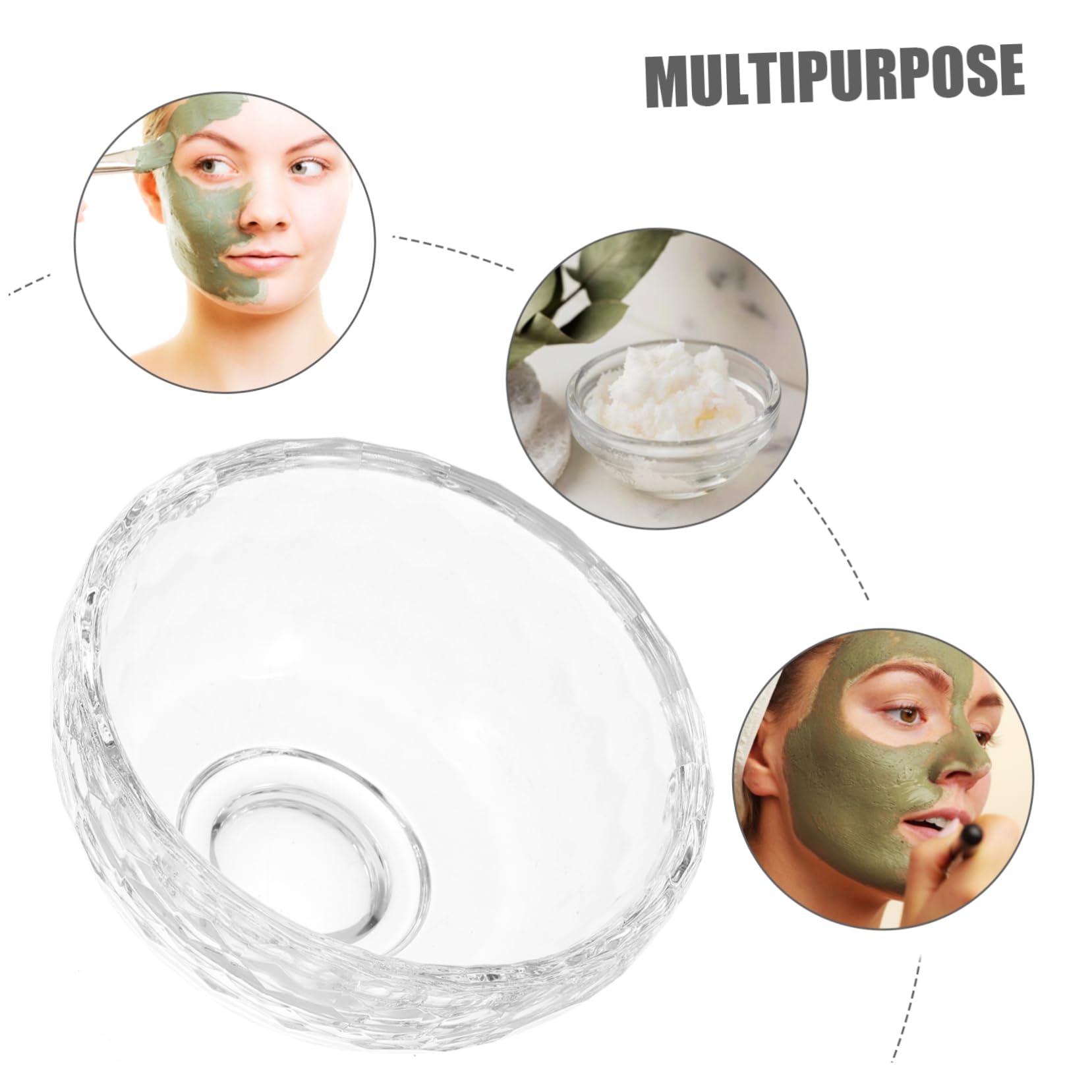 8cm Clear Spa Mixing Bowl for Facial Masks, Essential Oils & Beauty Treatments - Perfect for Salon, Spa & Home Skincare Routine (Great for DIY Face Masks, Aromatherapy & Professional Skin Care)